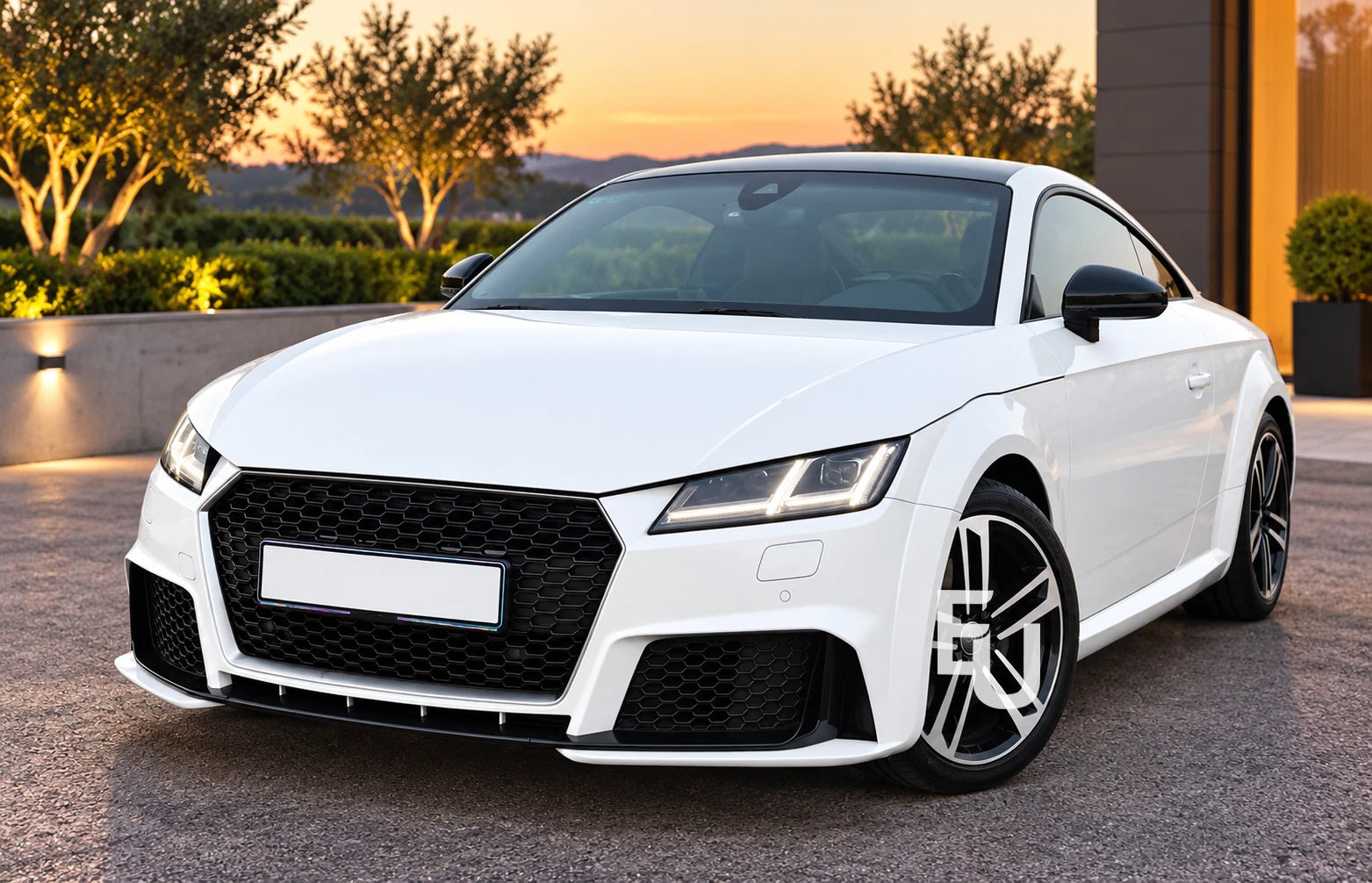 TTRS LOOK CONVERSION FRONT BUMPER BODY KIT FOR AUDI TT MK3 8S 2014-2018 W/GRILLE