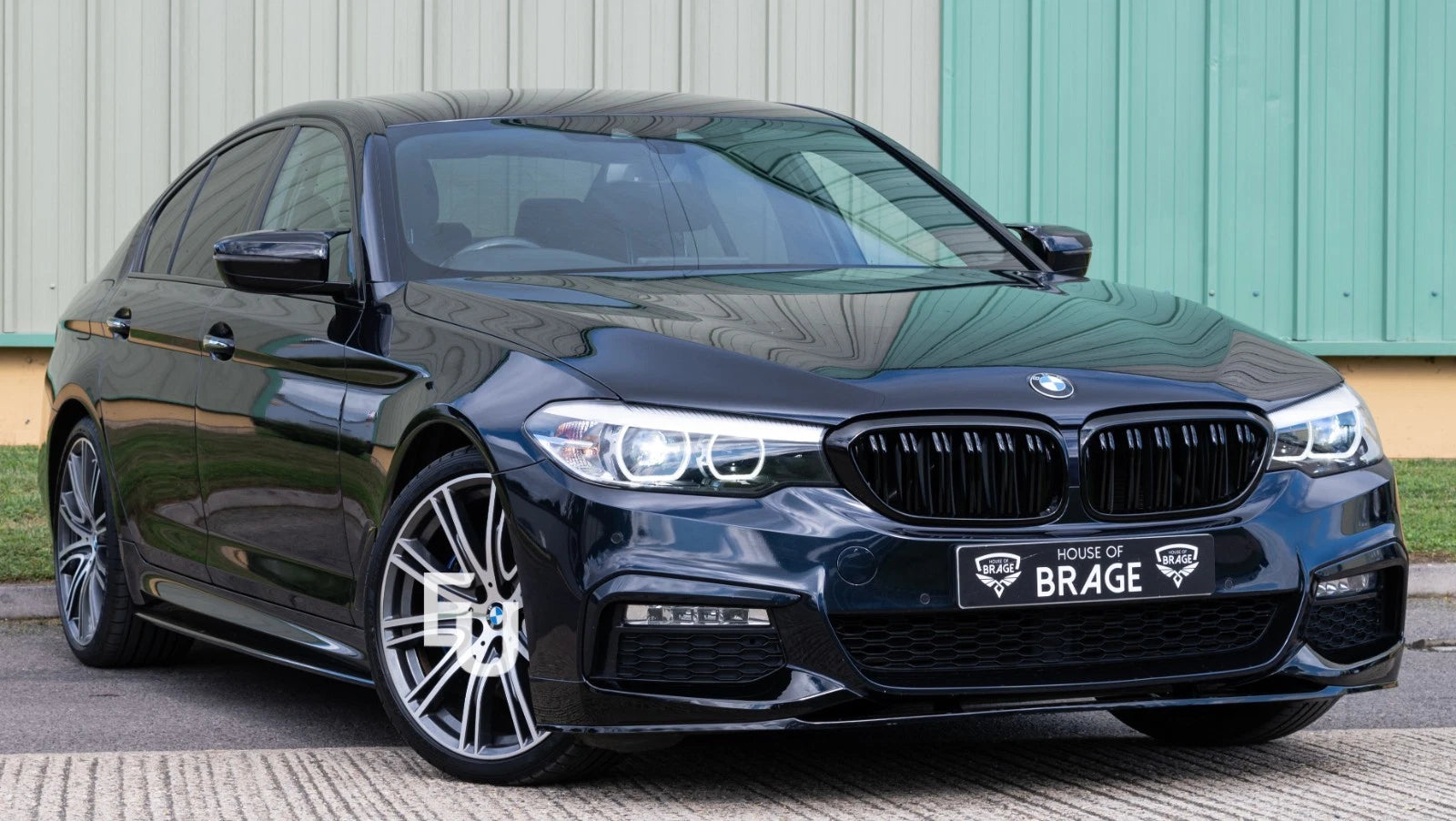 FOR BMW 5 SERIES G30 G31 F90 M5 M SPORT SIDE SKIRT EXTENSION BLADES GLOSS BLACK