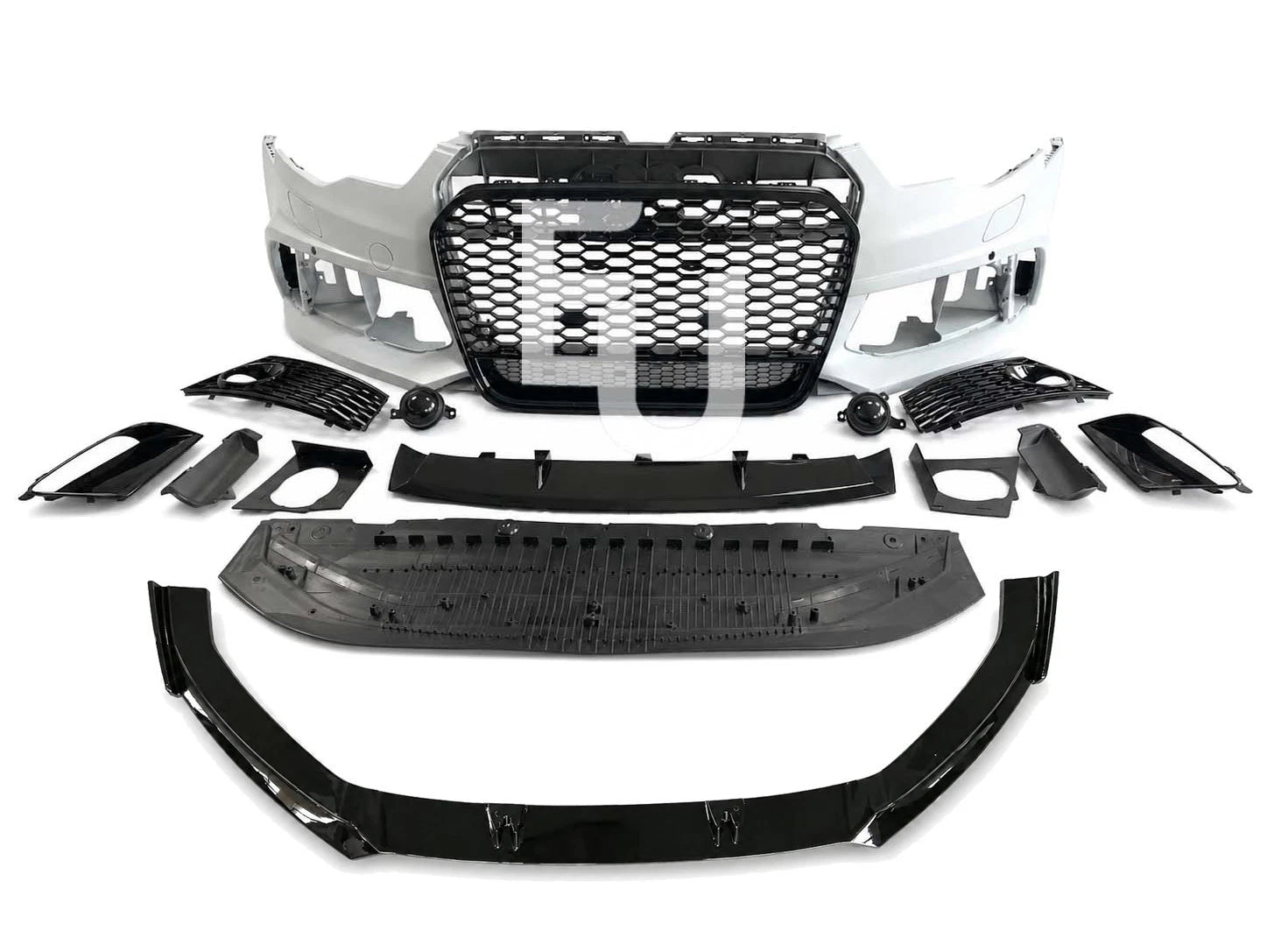 RS6 LOOK FRONT BUMPER CONVERSION BODYKIT W/SPLITTER FOR AUDI A6 S6 C7 2011-2014