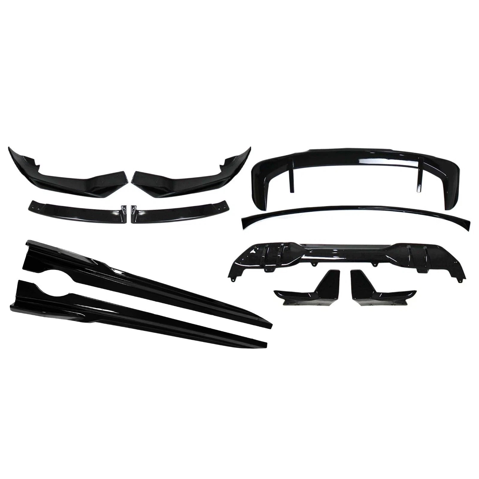 FOR BMW X5 G05 LCI 2023+ AERO BODYKIT BODY KIT REAR DIFFUSER GLOSS BLACK M SPORT