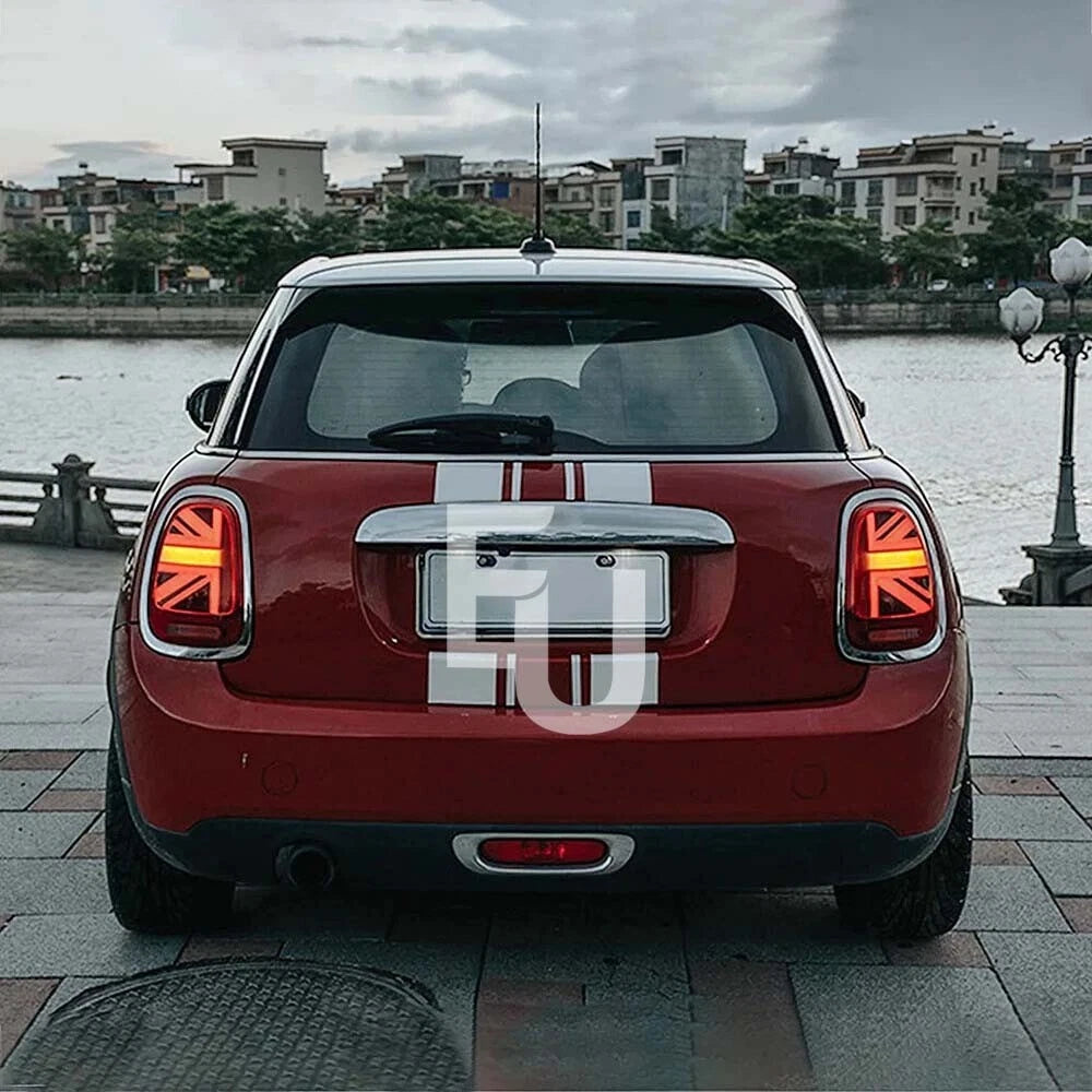 RED LED REAR LIGHTS FOR MINI COOPER F55 F56 F57 UNION JACK W/SEQUENTIAL 14-23