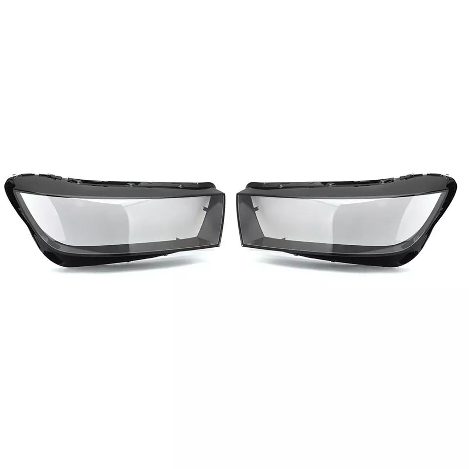 FOR AUDI Q5 80A LEFT RIGHT SIDE PAIR FRONT HEADLIGHT HEADLAMP LENS COVER 2018-20