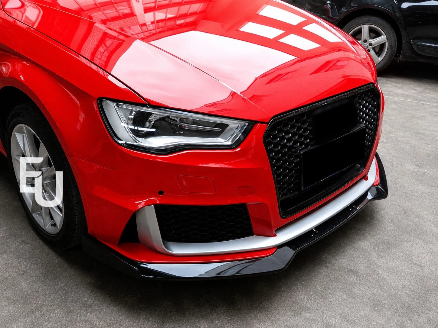 RS3 LOOK FRONT BUMPER BODYKIT FRONT SPLITTER FOR AUDI A3 S3 8V 2012-2016 HATCH