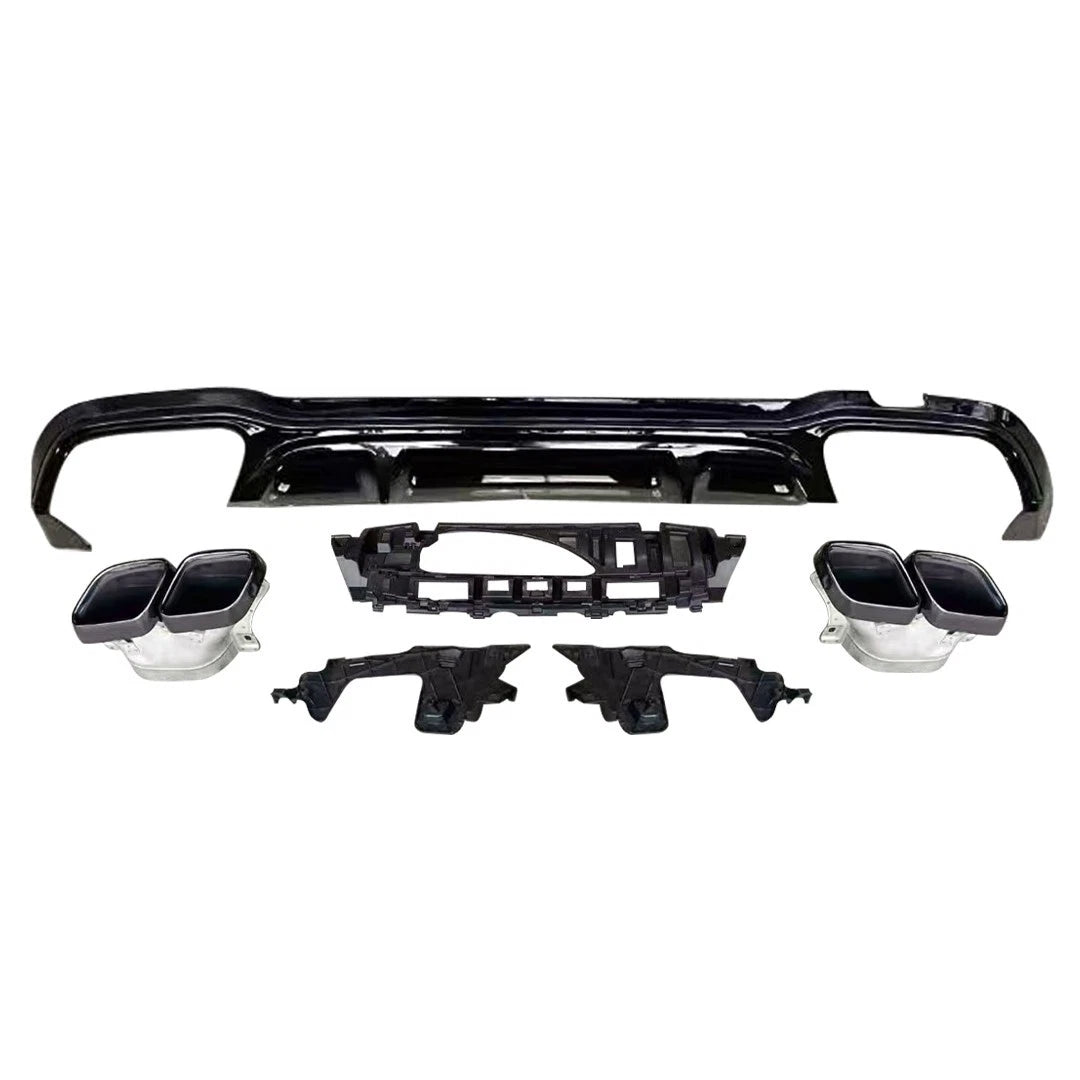 FOR MERCEDES E CLASS W213 REAR BUMPER DIFFUSER NORMAL SEDAN E63 LOOK TAILPIPES
