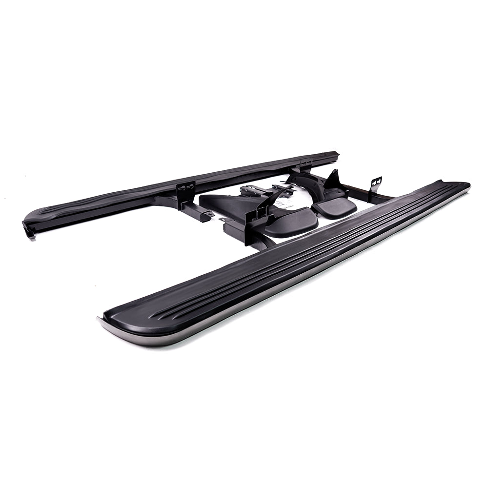 SIDE STEPS RUNNING BOARDS & MUDFLAPS FOR RANGE ROVER VOGUE L322 OE STYLE BLACK