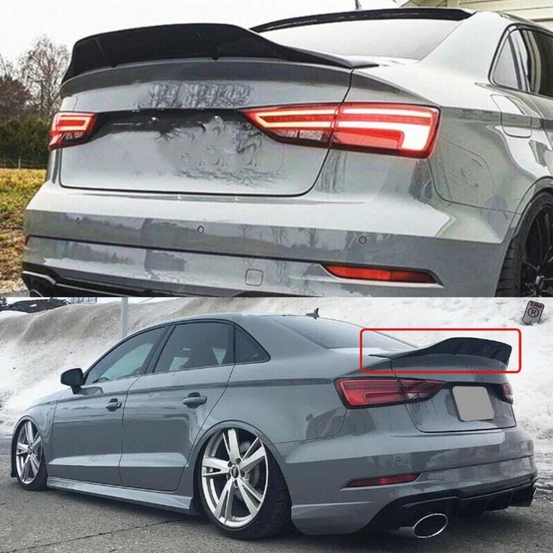 REAR BOOT TRUNK SPOILER HIGH KICK DUCKTAIL FOR AUDI A3 S3 RS3 8V SALOON 13-20