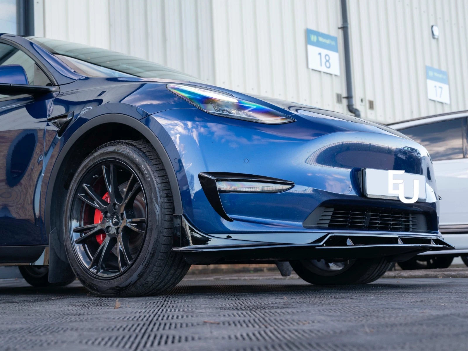 FOR TESLA MODEL Y FRONT BUMPER SPLITTER LIP SPOILER GLOSS BLACK 2020-2023