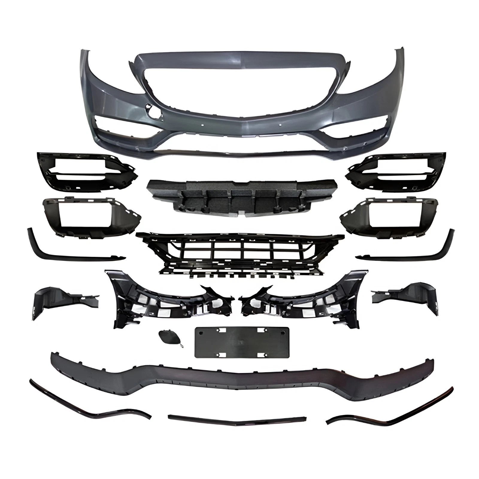 FOR MERCEDES C CLASS W205 C205 2014-21 C63 LCI CONVERSION FRONT BUMPER BODYKIT