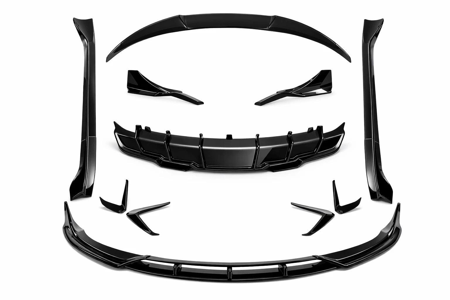 FOR TESLA MODEL 3 AERO BODY KIT BODYKIT FRONT SPLITTER REAR DIFFUSER SKIRT 17-23