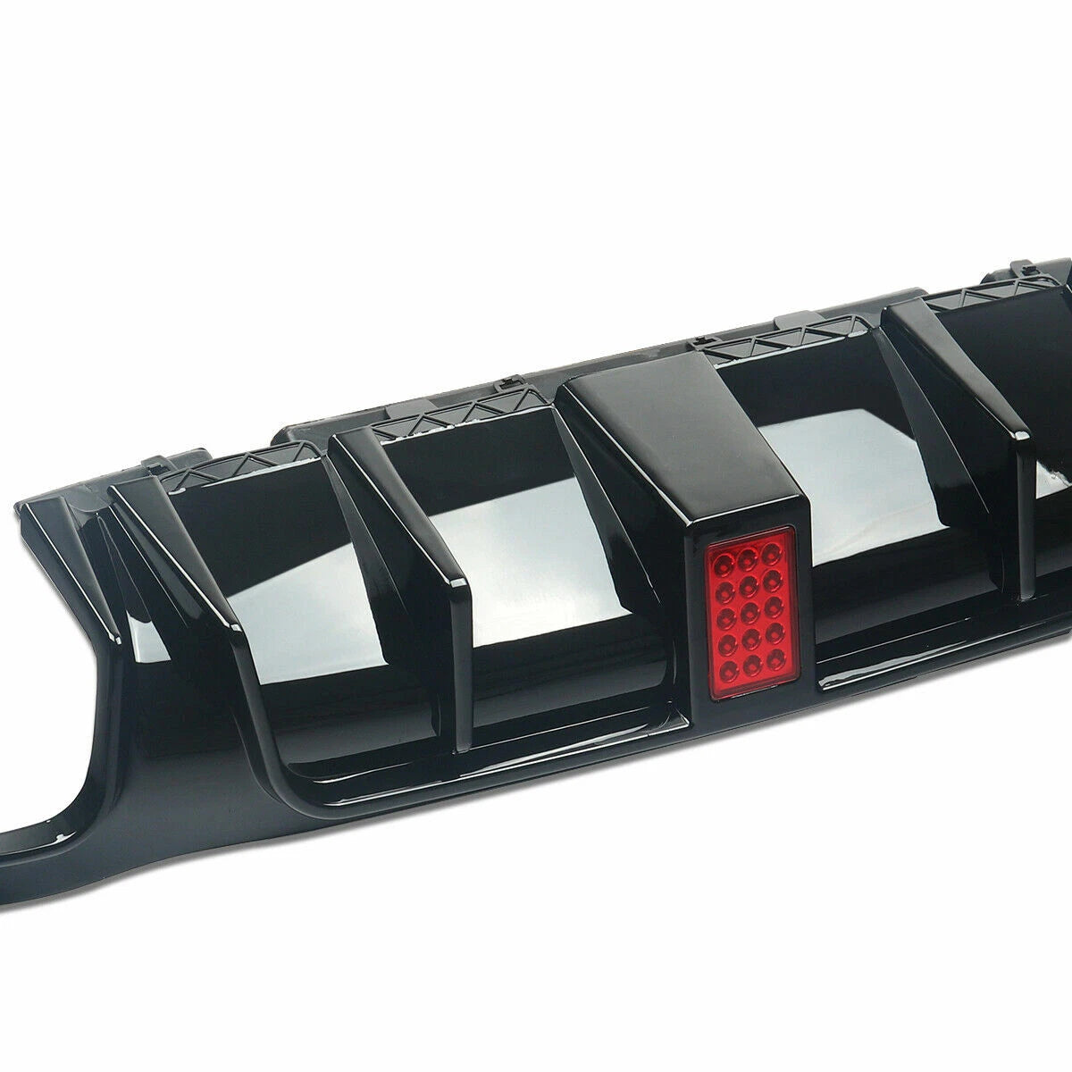 FOR MERCEDES BENZ E CLASS W213 REAR DIFFUSER AND TAIL PIPE F1 LOOK GLOSS BLACK