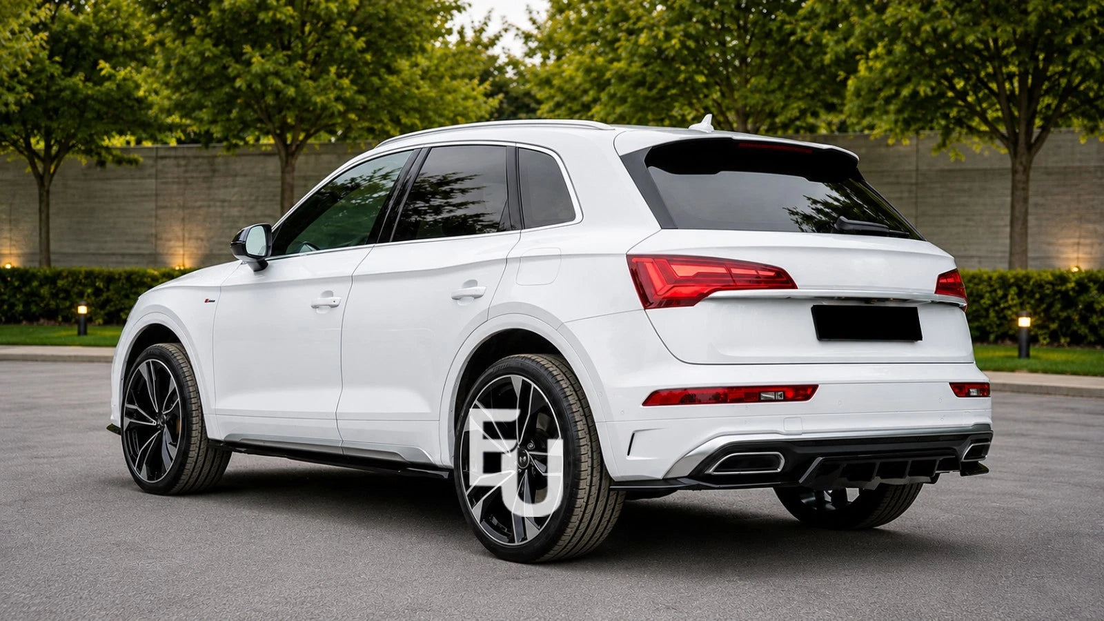 FOR AUDI Q5 SQ5 FY LCI/FACELIFT SUV REAR DIFFUSER SPOILER LIP GLOSS BLACK 21-24