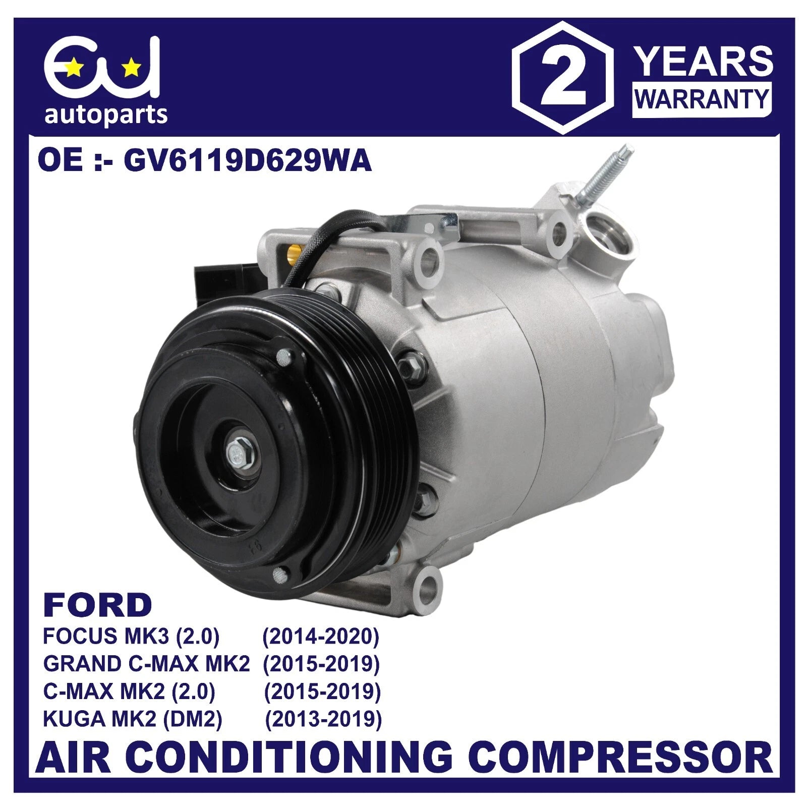 AIR CON AC COMPRESSOR FOR FORD FOCUS MK3 KUGA GRAND C-MAX MK3 14-ON 2.0 2034564