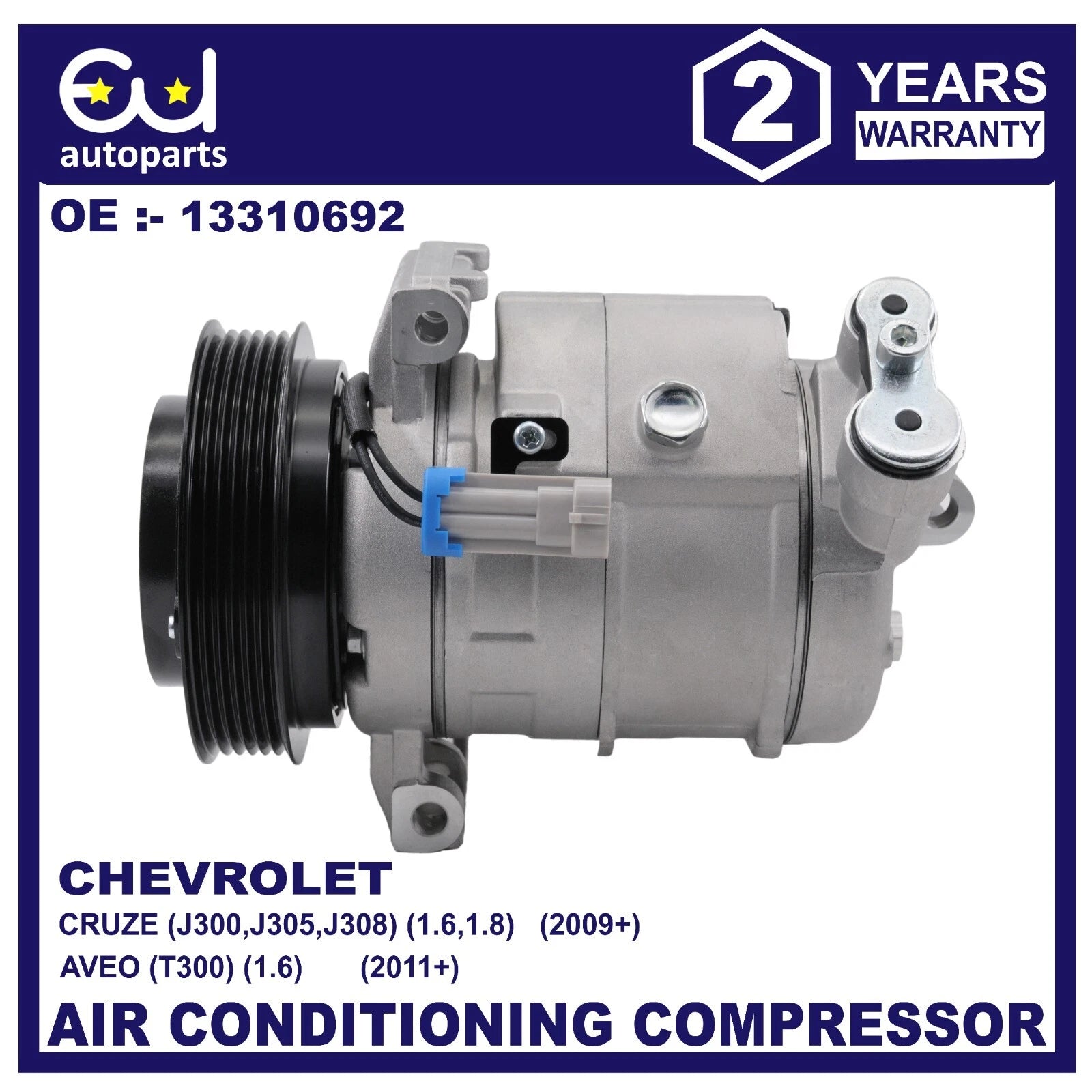 AIR CONDITIONING A/C COMPRESSOR FOR CHEVROLET CRUZE AVEO J300 T300 1.6 1.8 2009+