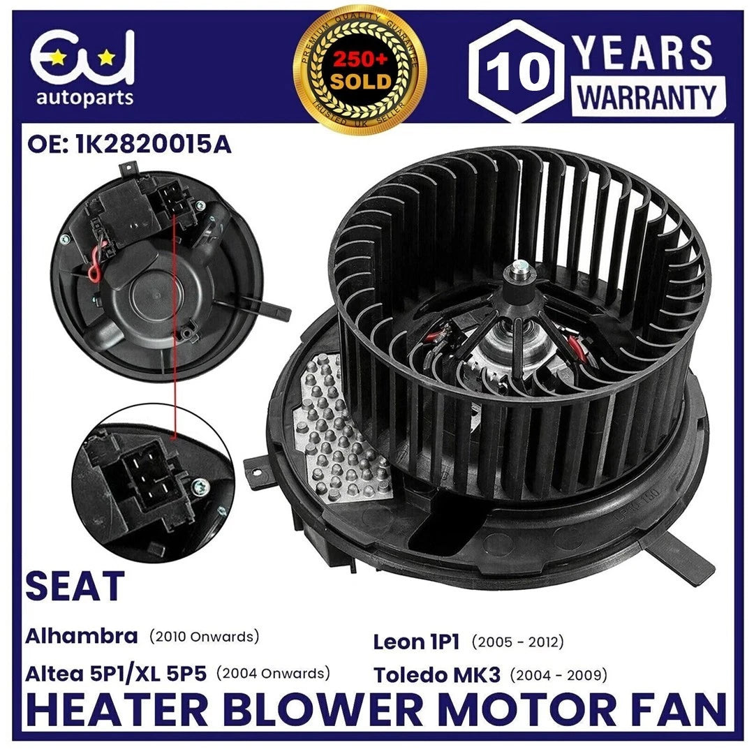 HEATER BLOWER MOTOR FAN FOR SEAT ALHAMBRA ALTEA LEON 1P1 TOLEDO MK3 1K2820015A