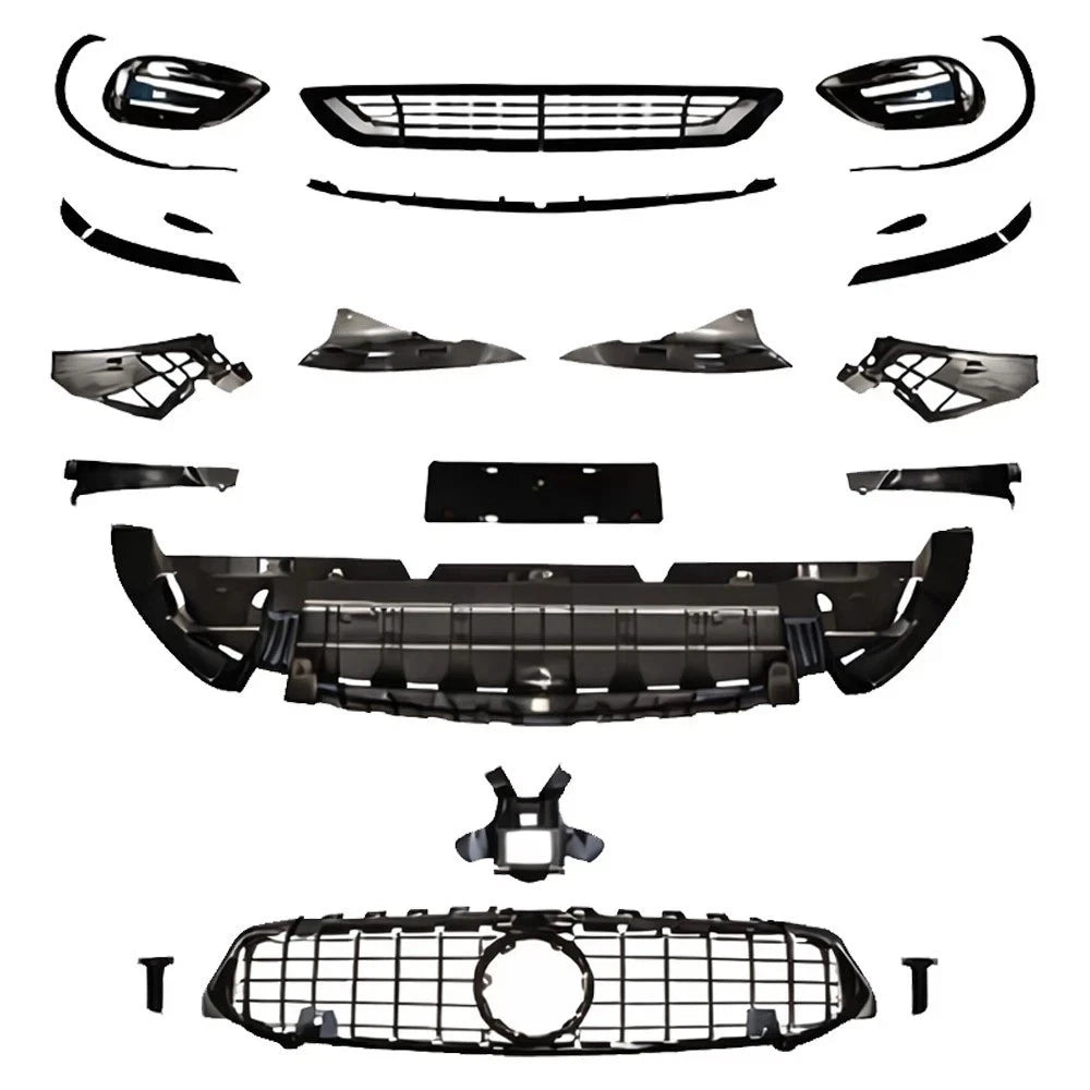 FOR MERCEDES A CLASS W177 V177 A45 STYLE FULL FRONT BUMPER GRILL BODYKIT 2019-22