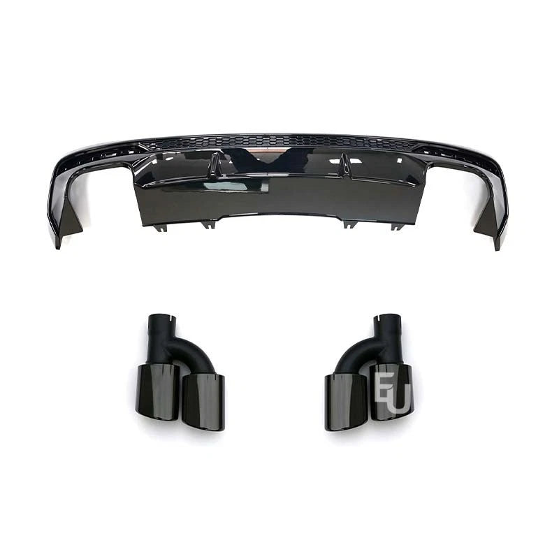 FOR AUDI A4 S4 B9.5 8W S-LINE FACELIFT REAR BUMPER DIFFUSER TAILPIPES 2020-2025