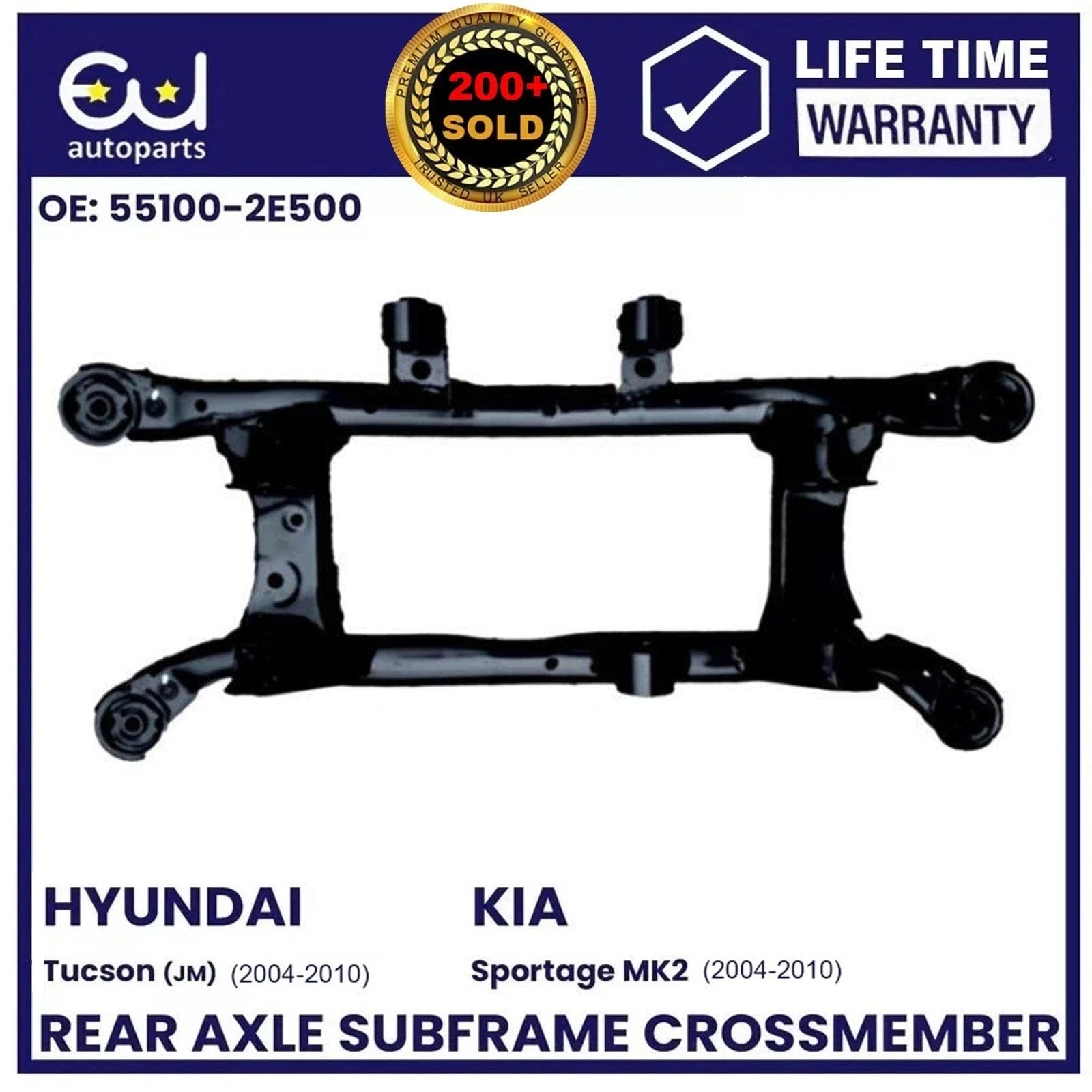 FOR HYUNDAI TUCSON KIA SPORTAGE MK2 4WD 2004–2010 REAR SUBFRAME AXLE CROSSMEMBER