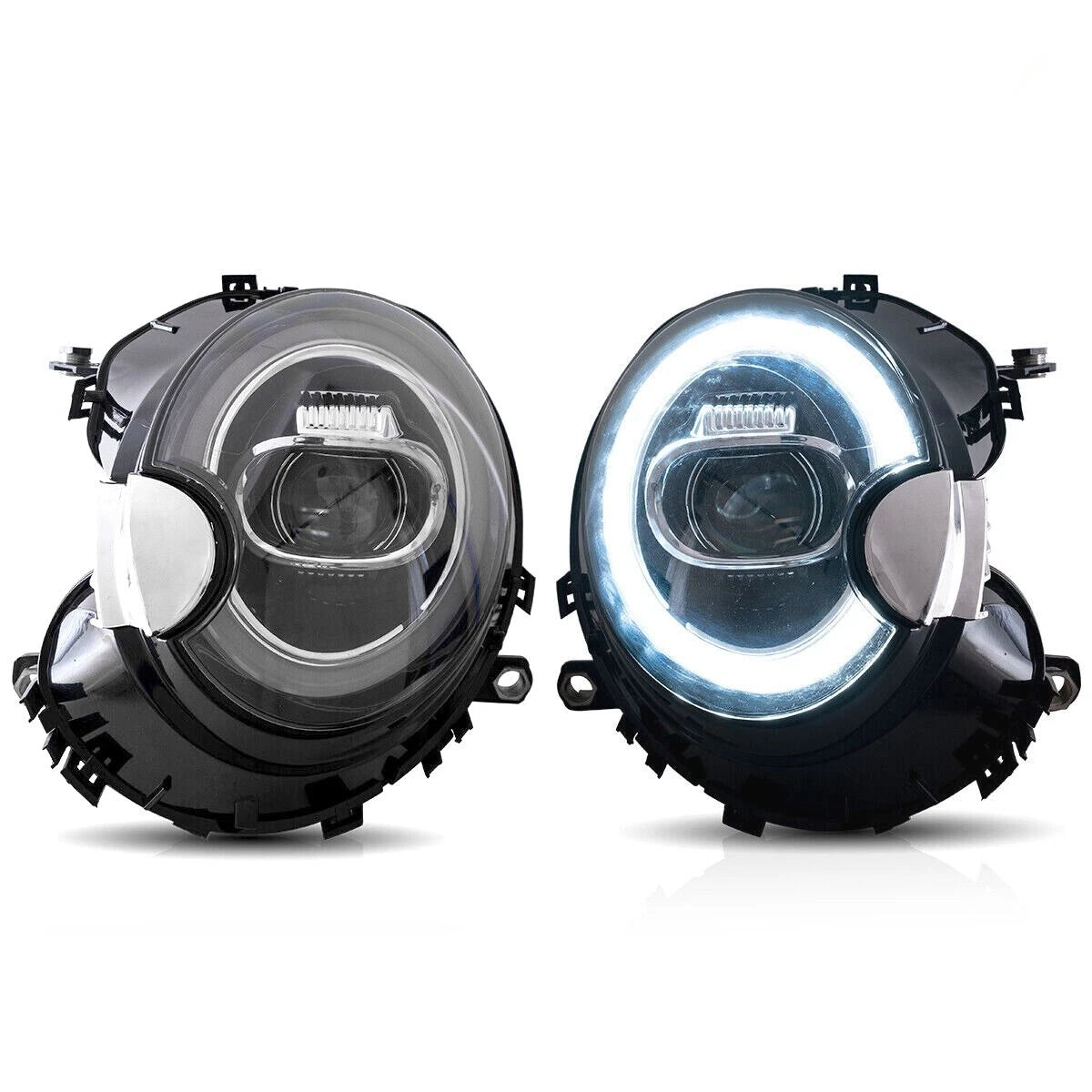 FULL LED HEADLIGHTS LAMP FOR BMW MINI COOPER 2007-2013 R55 R56 R57 R58 R59 LH+RH