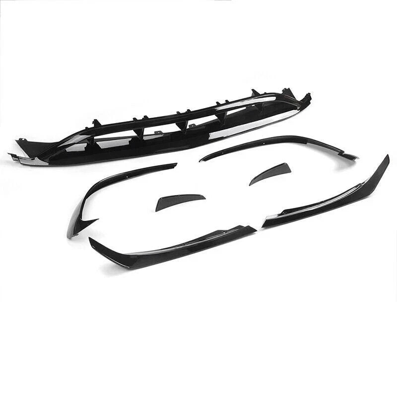 AERO KIT FOR MERCEDES A CLASS W176 AMG FRONT SPLITTER LIP FINS GLOSS BLACK 16-18