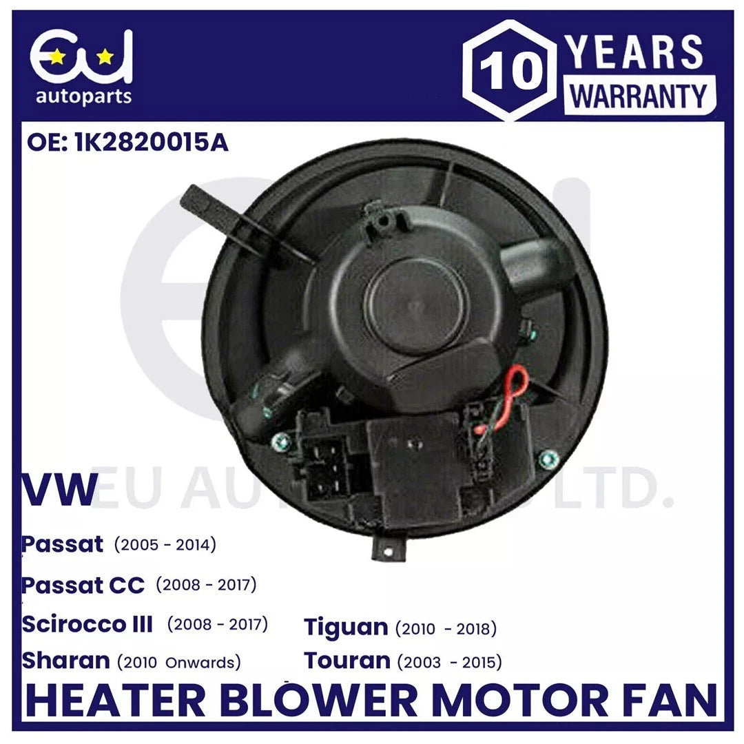 HEATER BLOWER MOTOR FAN FOR VW PASSAT 2005-2014 CC SCIROCCO SHARAN TIGUAN TOURAN