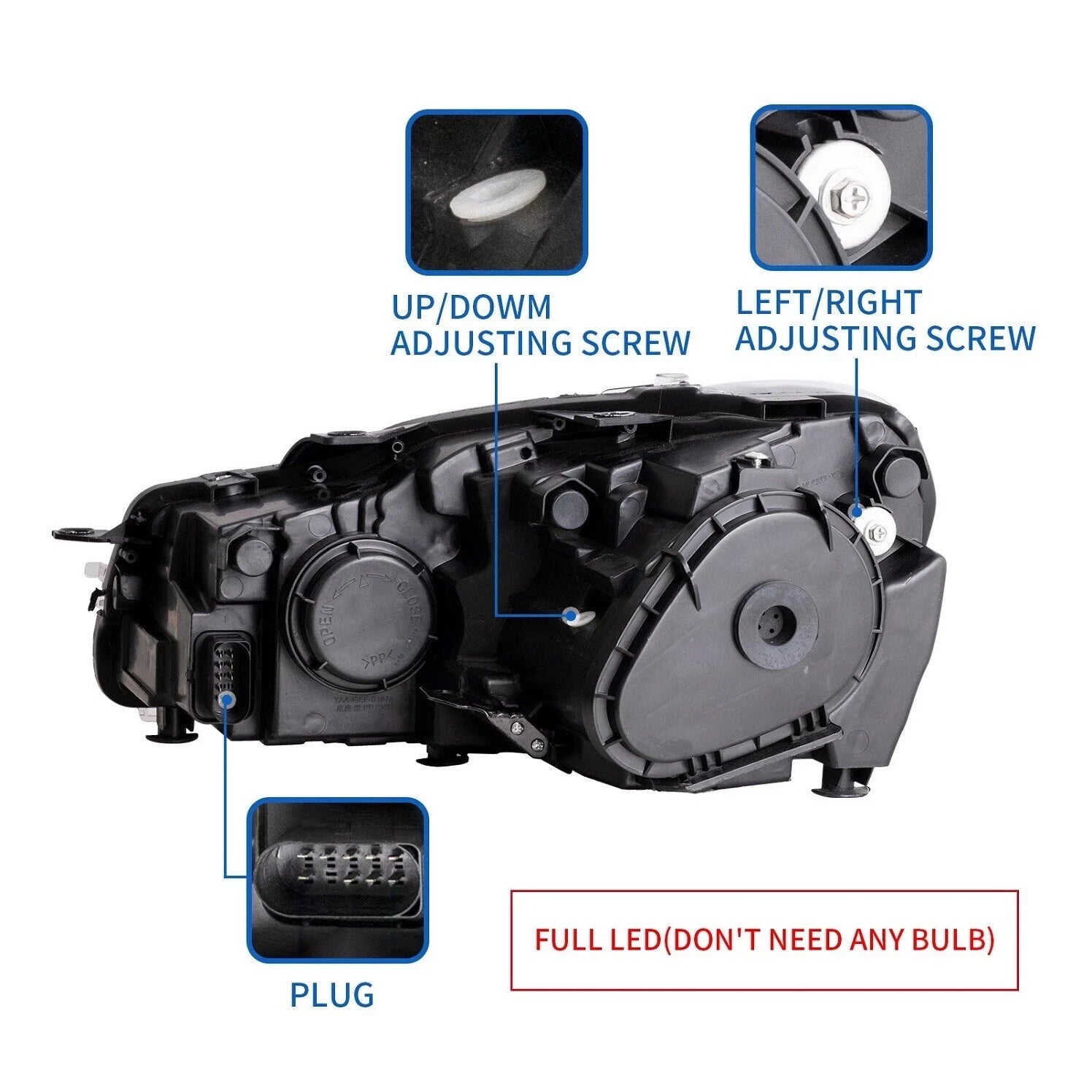 DYNAMIC SEQUENTIAL LED PROJECTOR HEAD LIGHT LIGHTS LAMP FOR VW GOLF 6 MK6 2008+