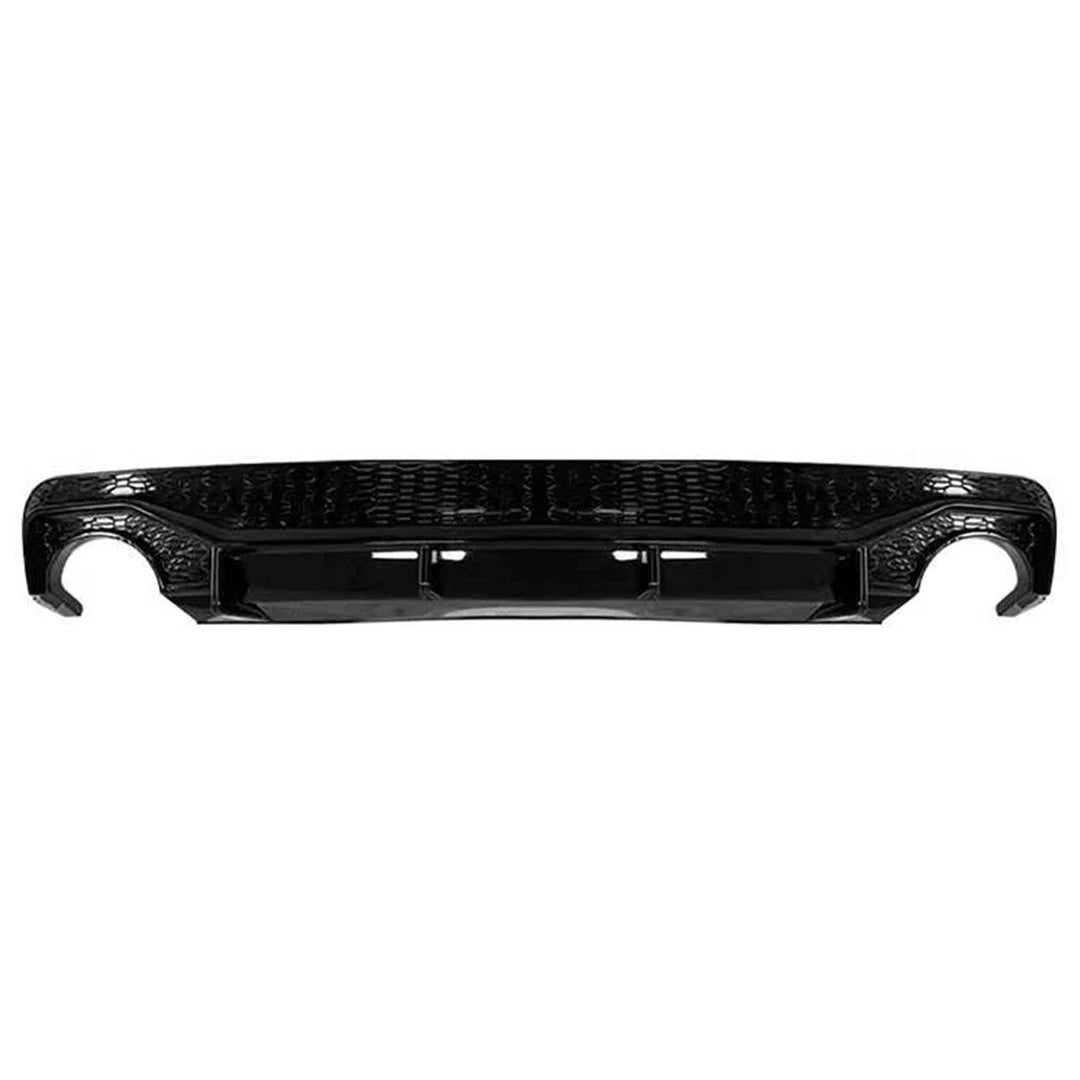 REAR DIFFUSER SQ5 LOOK GLOSS BLACK QUAD EXHAUST TAILPIPE FOR AUDI Q5 S-T 2018-24