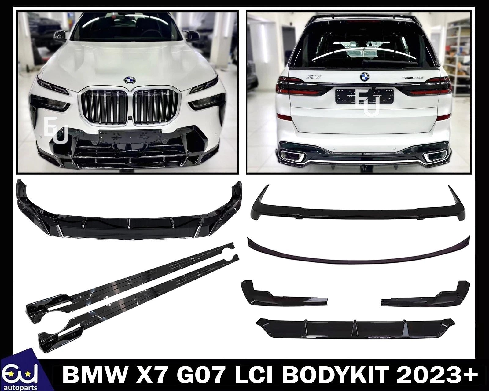 FOR BMW X7 G07 LCI BODYKIT BODY KIT FRONT SPLITTER REAR DIFFUSER SKIRT 2023+