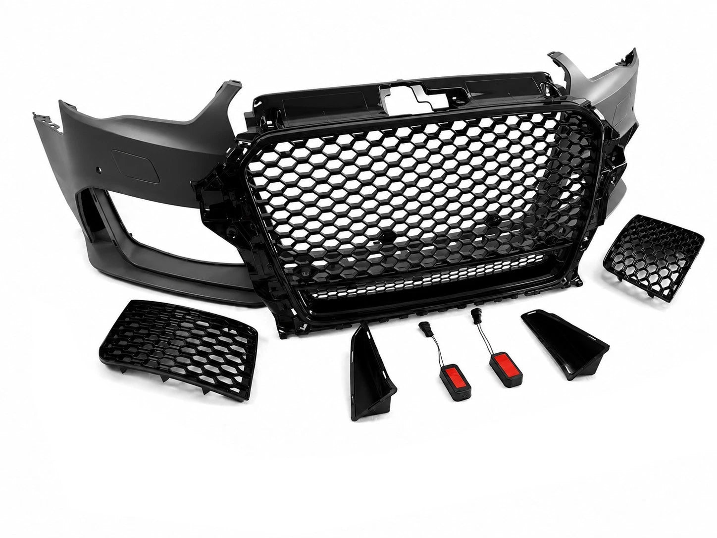 RS3 STYLE FRONT BUMPER CONVERSION KIT FOR AUDI A3 8V 12-16 HATCHBACK