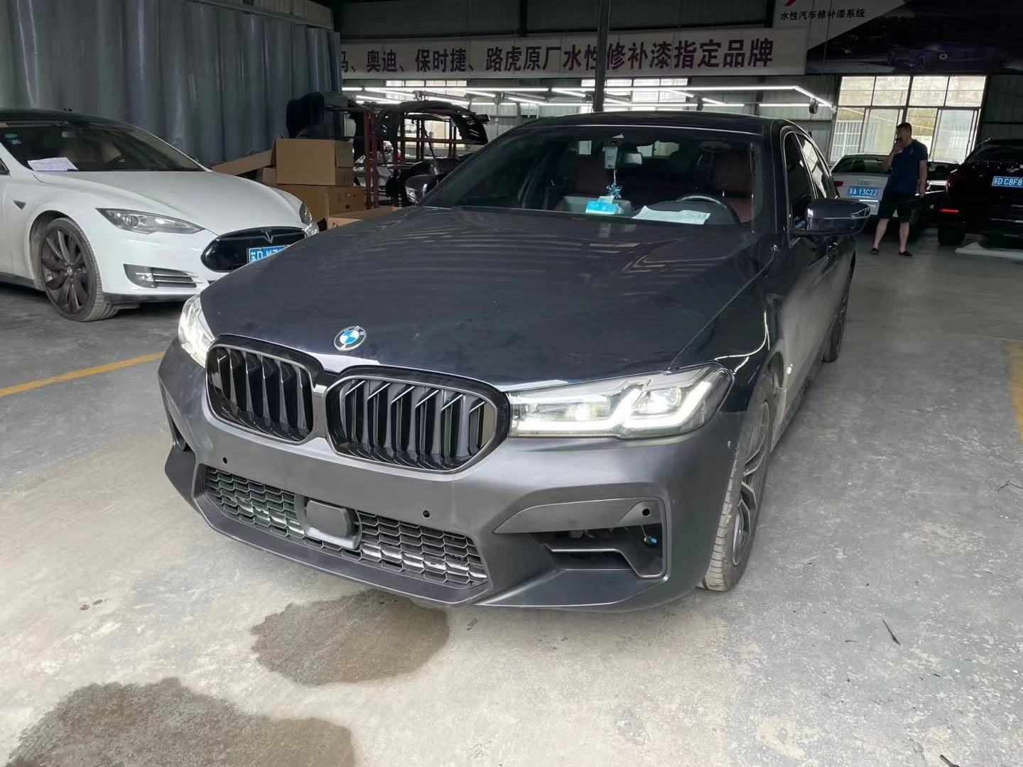 FOR BMW 5 SERIES G30 F90 M5 LCI CONVERSION BODY KIT FRONT REAR BUMPER DIFFUSER