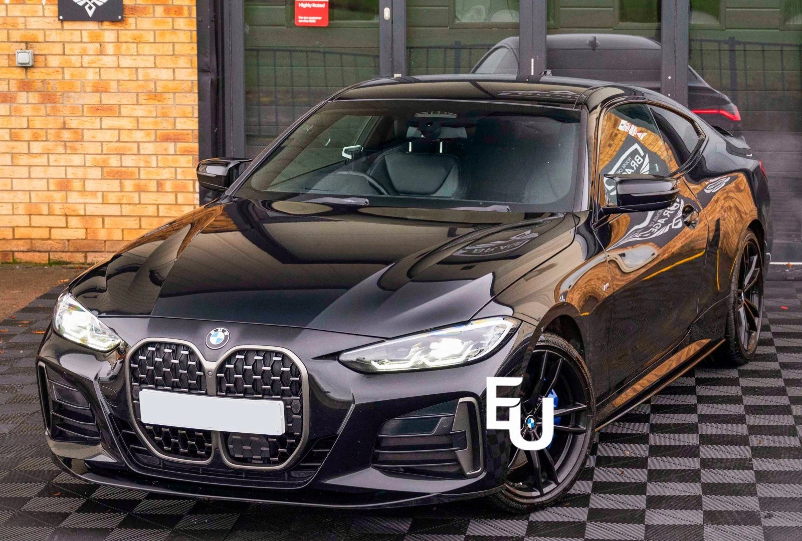 FOR BMW 4 SERIES G22 G23 M SPORT SIDE SKIRT EXTENTION LIP GLOSS BLACK 2020+