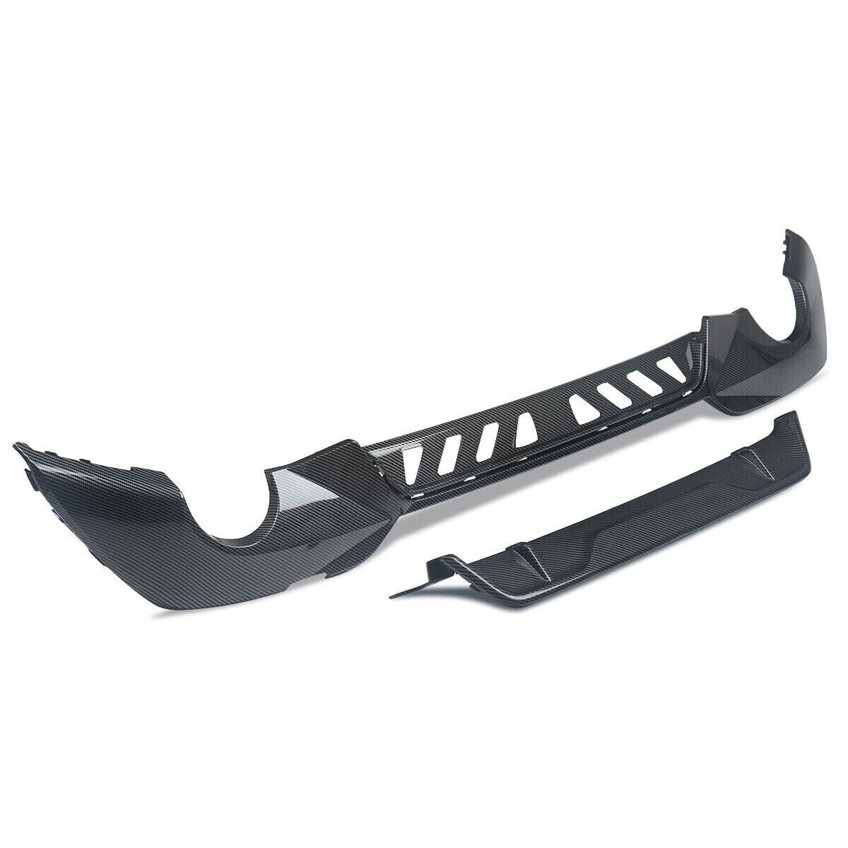 FOR BMW 3 SERIES G20 G21 M PERFORMANCE SPORT CARBON LOOK REAR DIFFUSER OEM FIT
