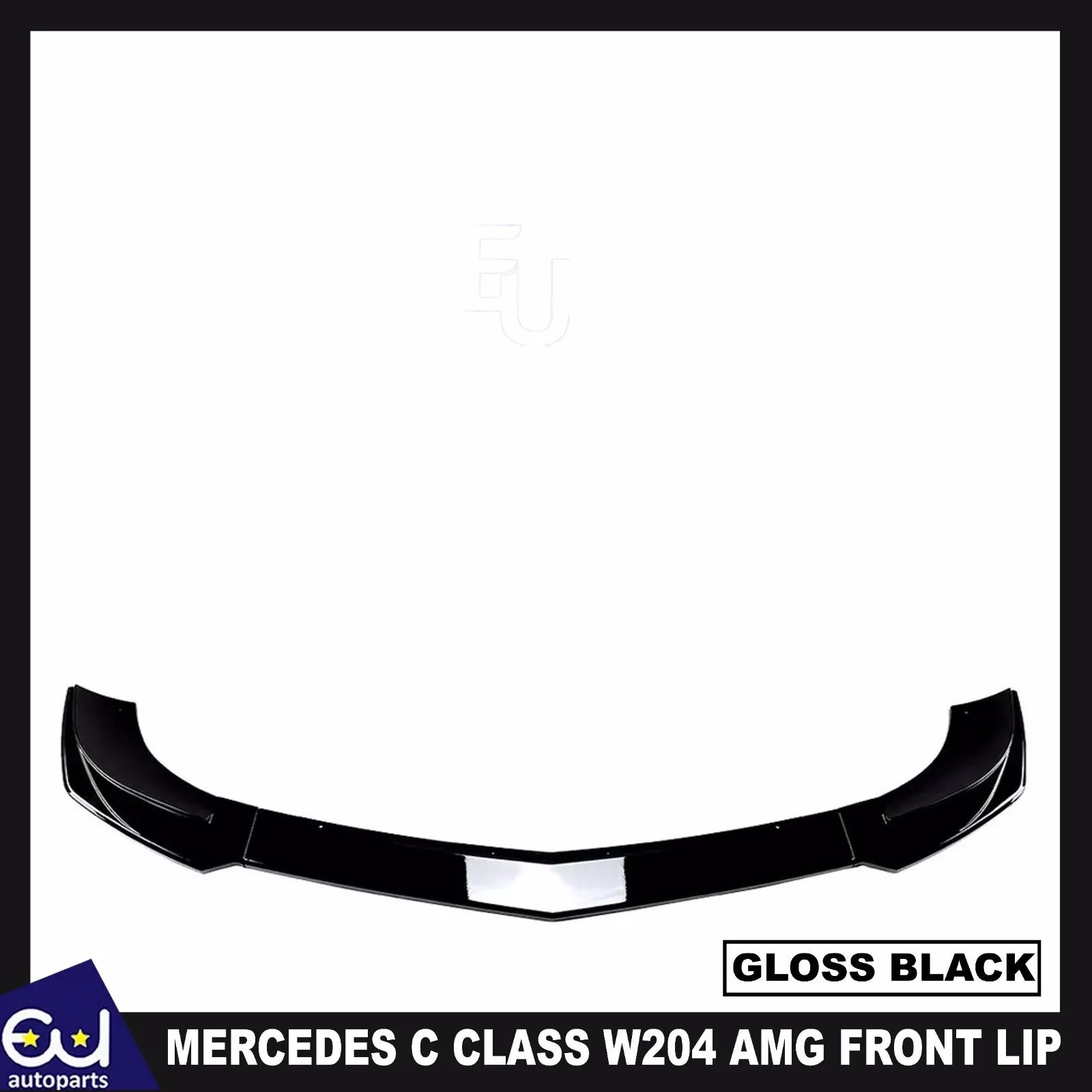 FOR MERCEDES C CLASS W204 AMG LINE FRONT BUMPER SPLITTER LIP GLOSS BLACK 2011-14