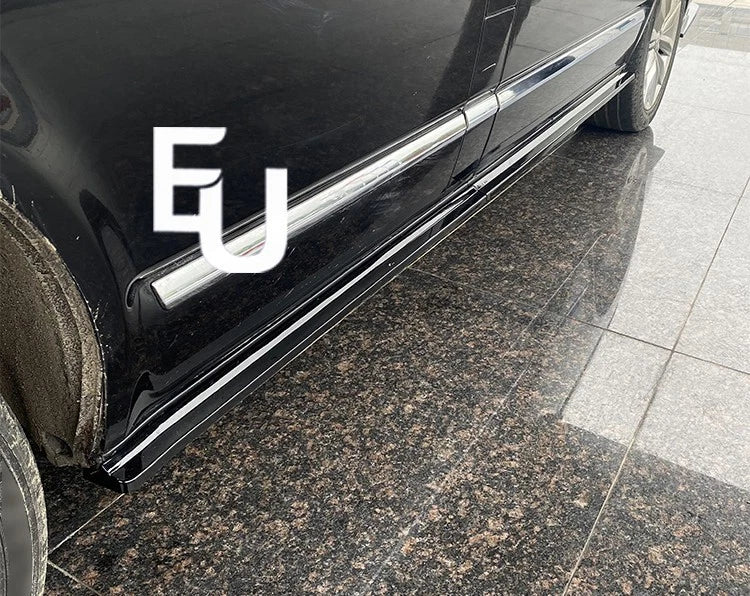 FOR VW TRANSPORTER T6 T6.1 SIDE SKIRTS EXTENTIONS SPOILER LIP GLOSS BLACK 2015+