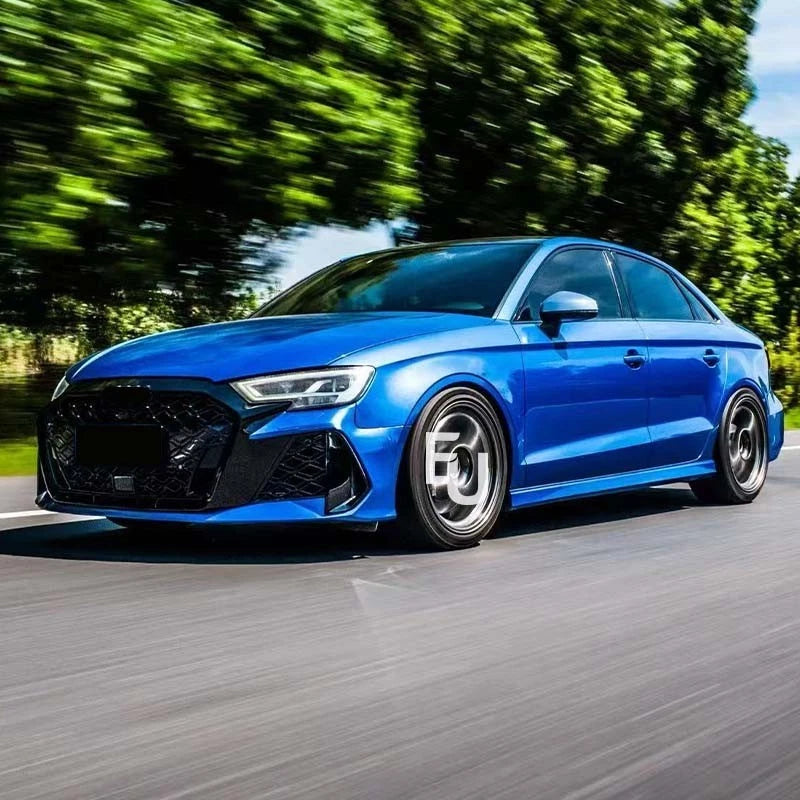LCI 2025+ RS3 CONVERSION FRONT BUMPER BODYKIT FOR AUDI A3 S3 8V 2016-2020 SEDAN