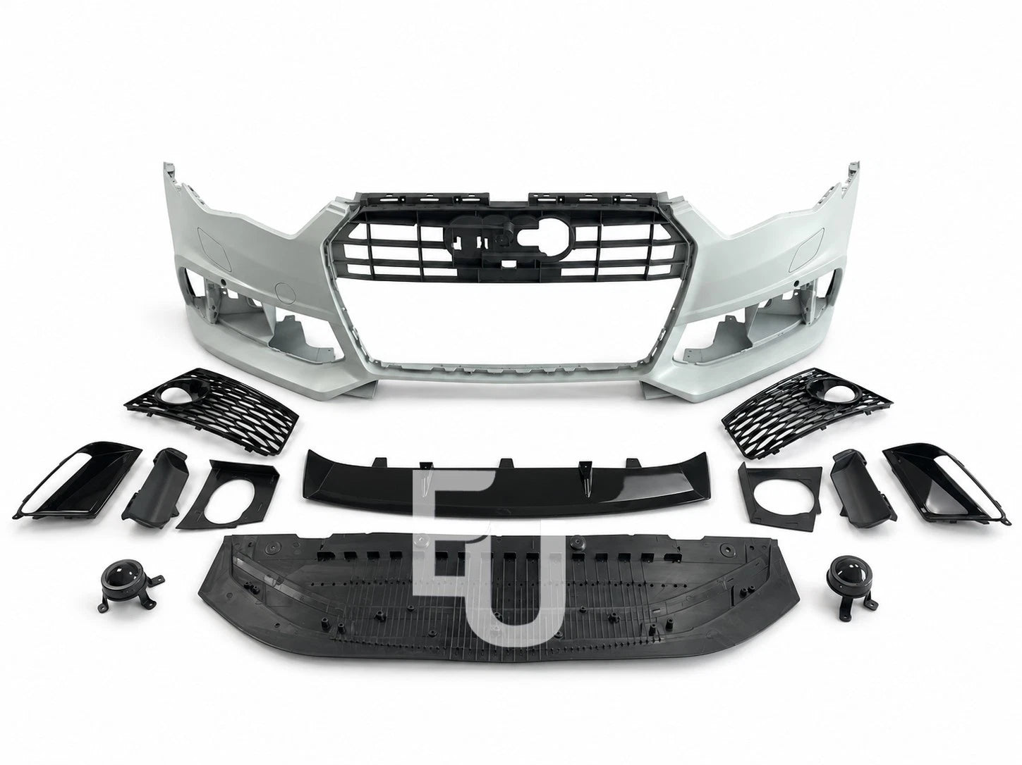 RS6 LOOK FRONT BUMPER CONVERSION BODYKIT W/SPLITTER FOR AUDI A6 S6 C7.5 15-18