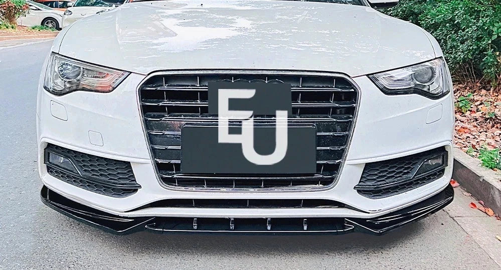 FOR AUDI A5 S LINE S5 8T 8F FRONT BUMPER SPLITTER SPOILER LIP GLOSS BLACK 12-17