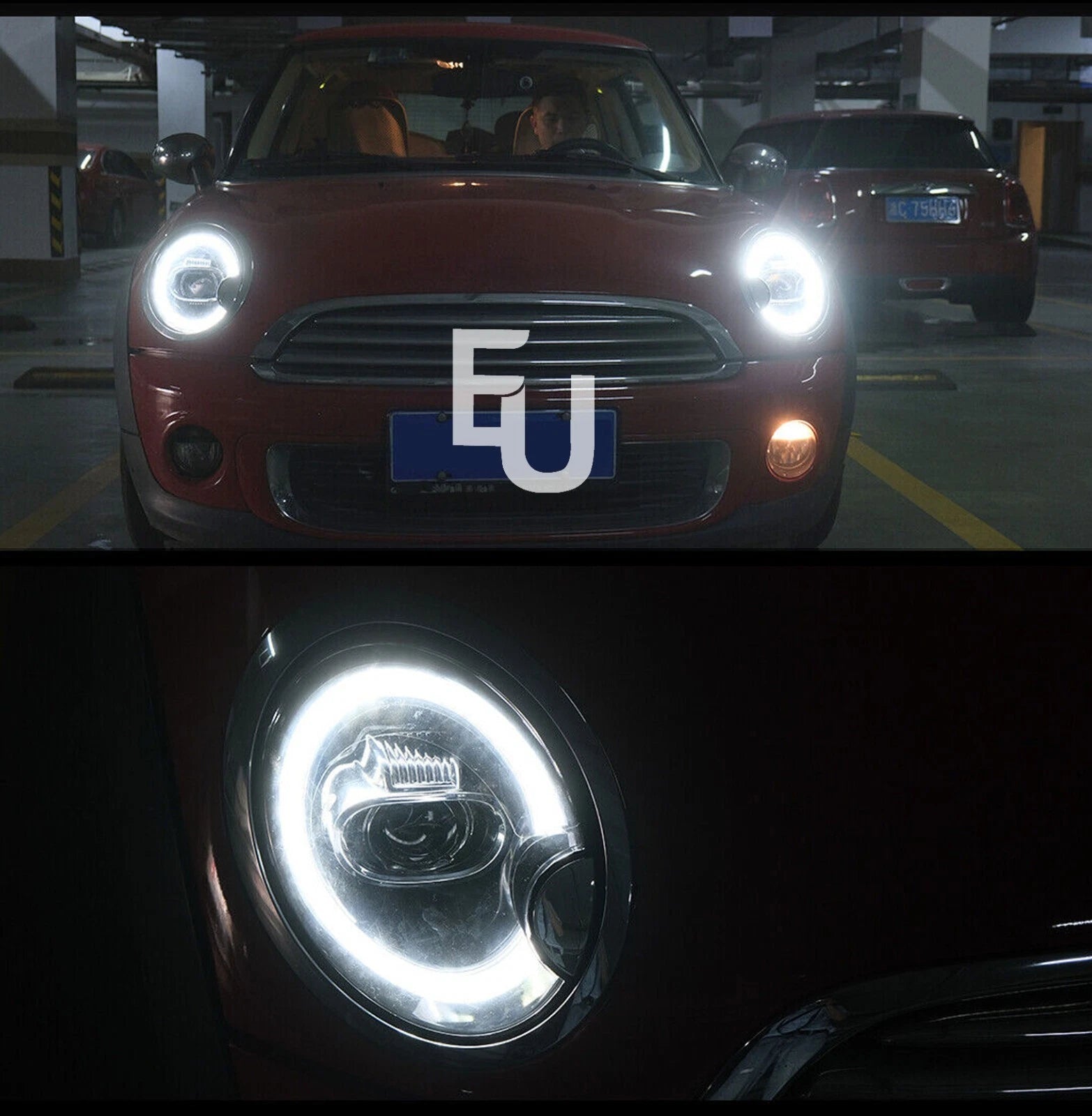 FULL LED HEADLIGHTS LAMP FOR BMW MINI COOPER 2007-2013 R55 R56 R57 R58 R59 LH+RH