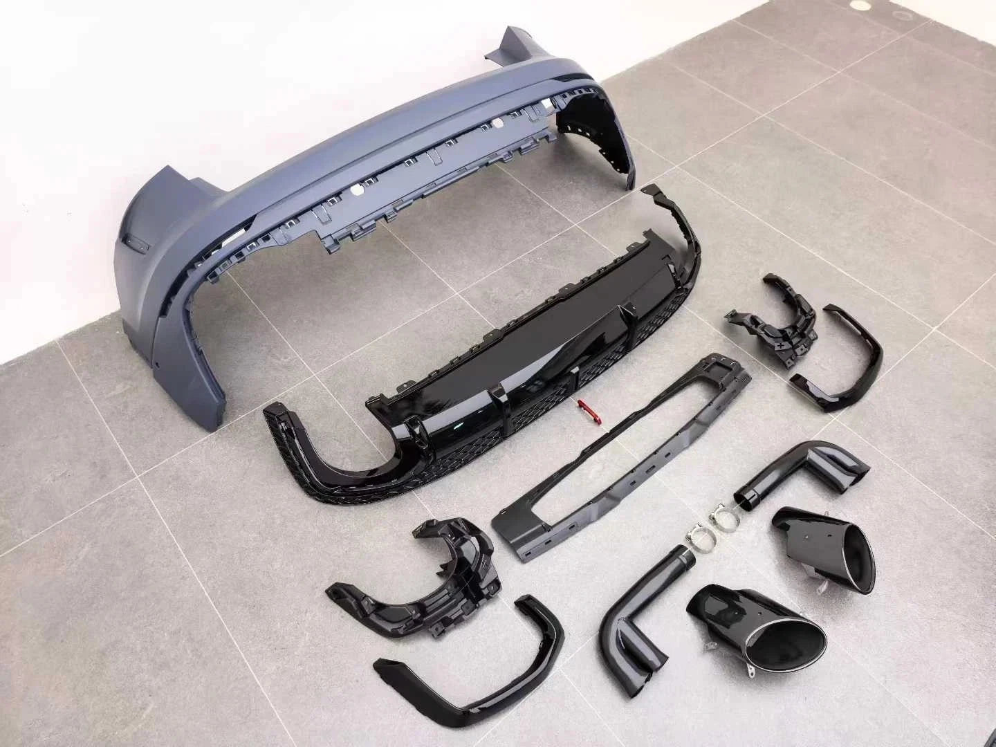 LCI 2024+ RSQ8 CONVERSION FRONT REAR BUMPER DIFFUSER BODYKIT FOR AUDI Q8 2019-23