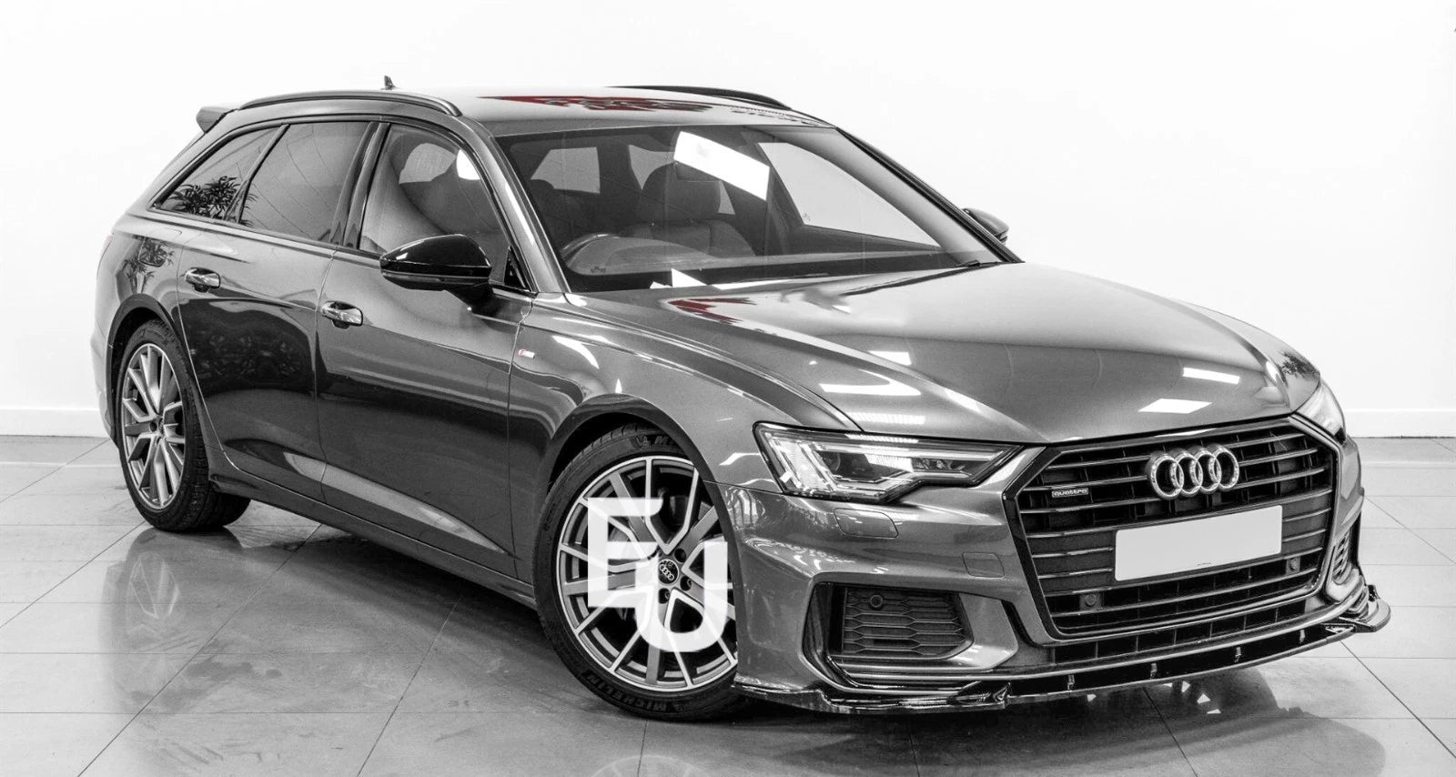 FOR AUDI A6 S6 C8 S-LINE FRONT LIP SPLITTER SPOILER BODYKIT GLOSS BLACK 2018-25