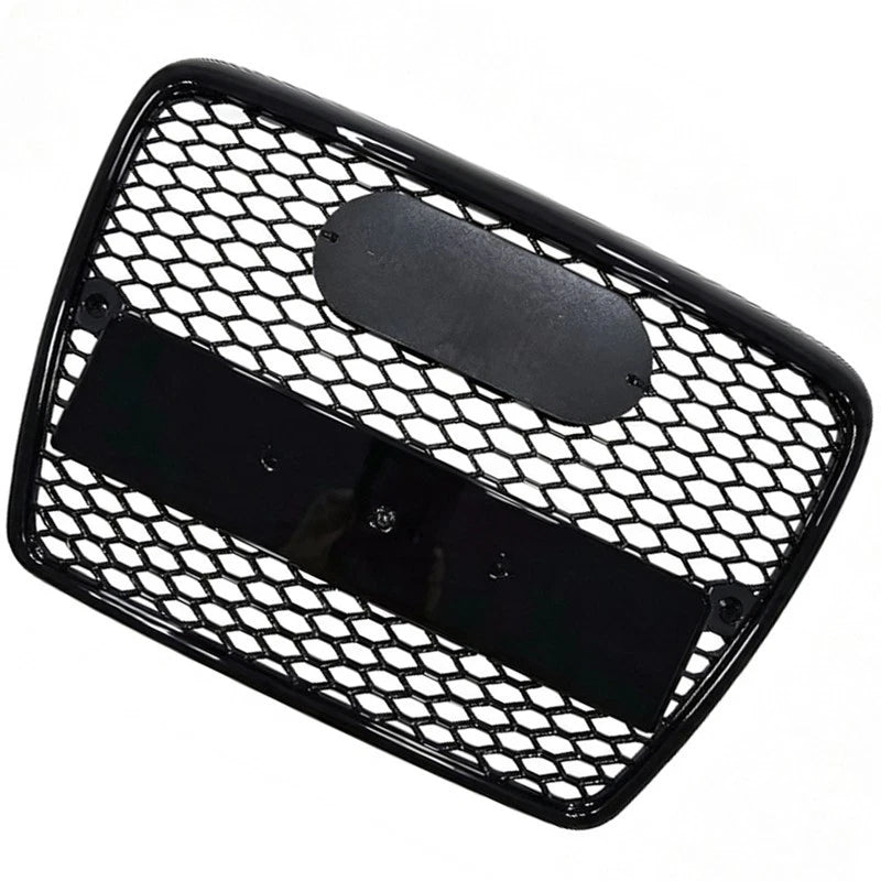 FRONT HONEYCOMB GRILL RS6 STYLE GRILLE GLOSS BLACK FOR AUDI A6 2004-2011