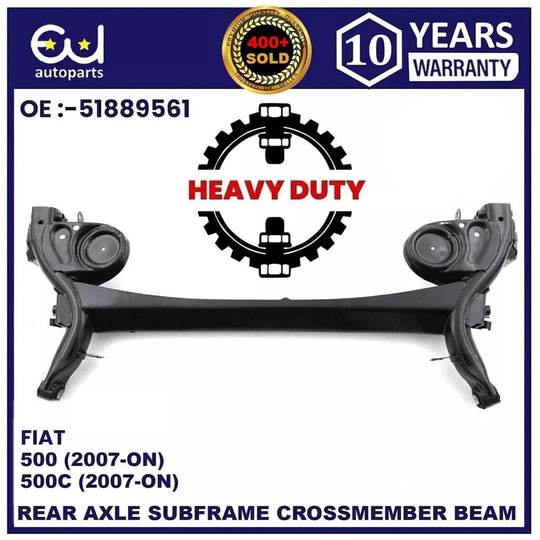 HEAVY DUTY REAR AXLE SUBFRAME FOR FORD KA 08-16 FIAT 500 4MM THICKER METAL