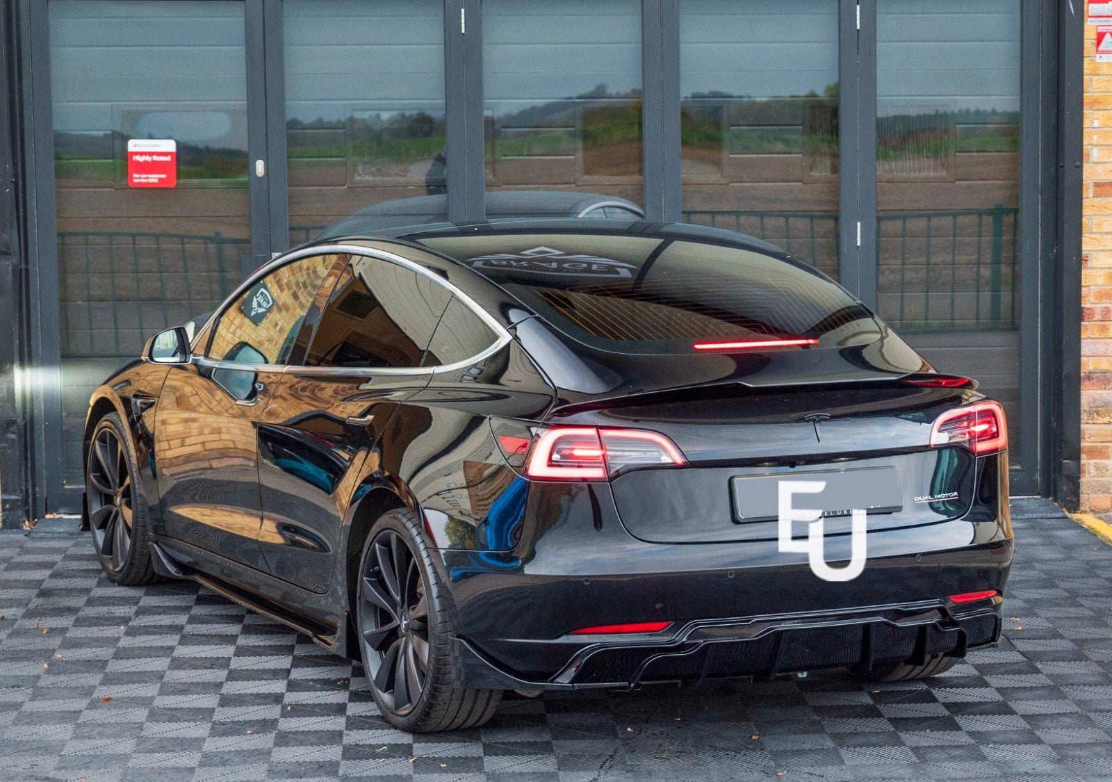 FOR TESLA MODEL 3 AERO BODY KIT BODYKIT FRONT SPLITTER REAR DIFFUSER SKIRT 17-23
