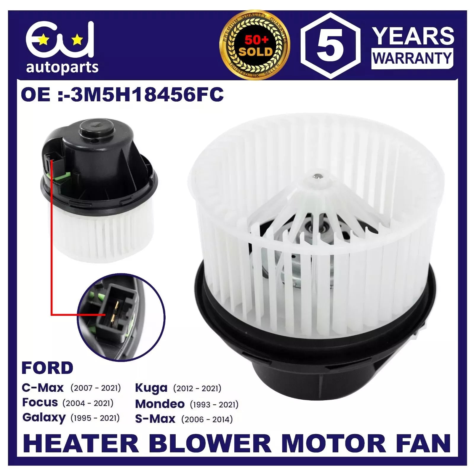 FOR FORD KUGA MK2 MONDEO MK3 MK4 MK5 GALAXY MK2 S-MAX HEATER BLOWER MOTOR FAN