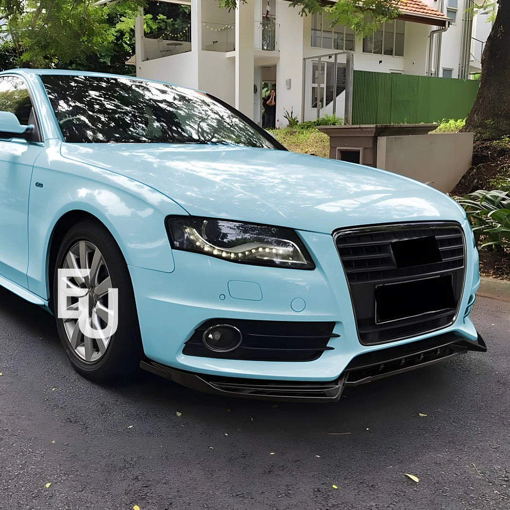 FOR AUDI A4 S4 S LINE B8 FRONT LIP SPLITTER DIFFUSER GLOSS BLACK 2009–2012