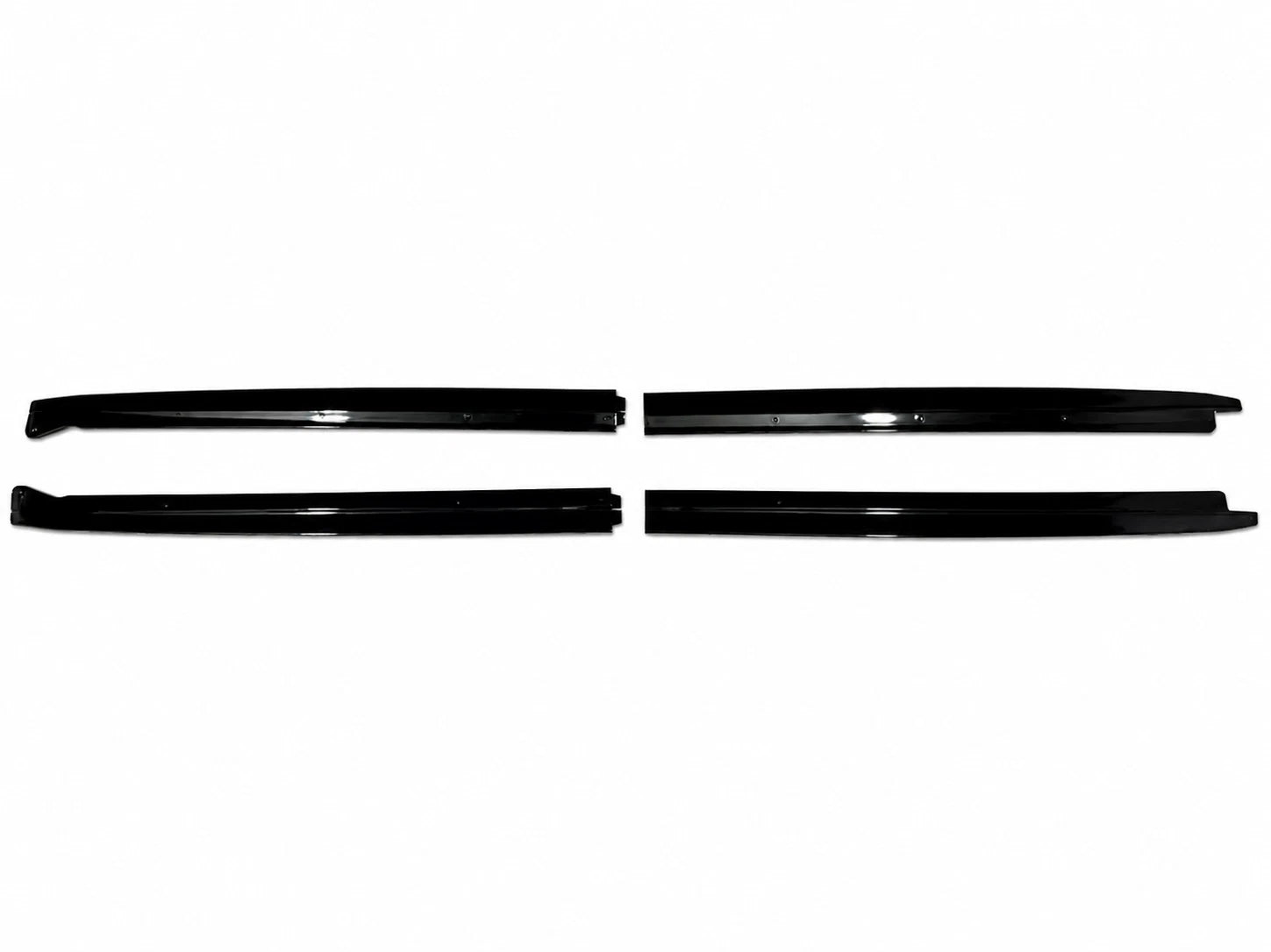 FOR BMW X5M F85 F15 X6M F86 F16 GLOSS BLACK SIDE SKIRT EXTENSION BLADE LIP 14-18