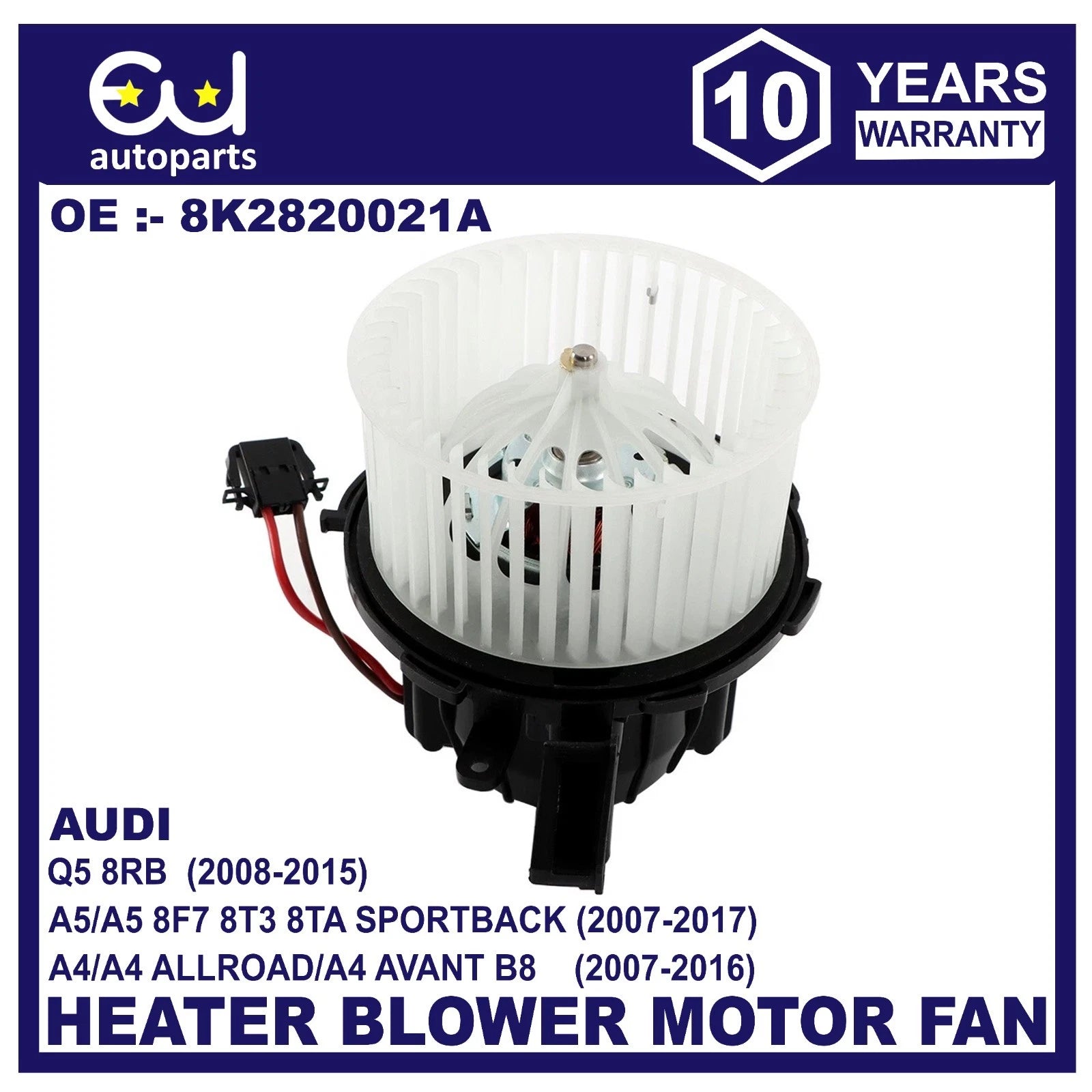 NEW HEATER BLOWER MOTOR FAN WITH AIRCON RHD FOR AUDI A4 B8 A5 8F7 8T3 8TA Q5 8RB