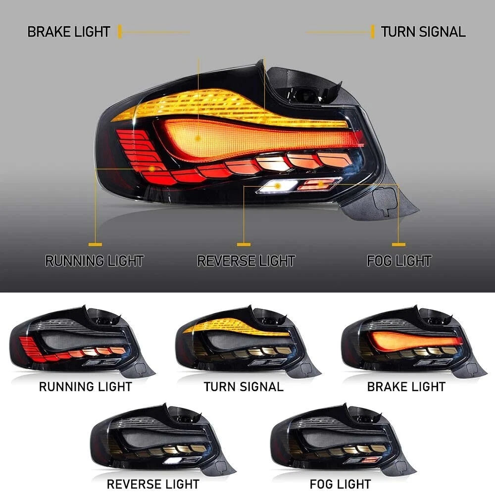 SMOKED OLED TAIL LIGHTS LAMP FOR BMW 2 SERIES 14-20 F22 F23 F87 M2 W/ANIMATION