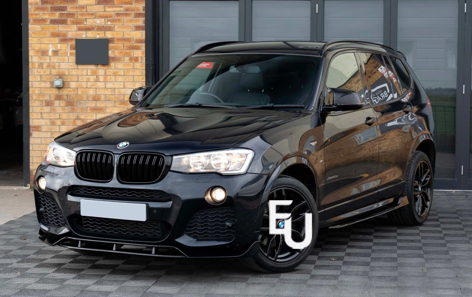 FOR BMW X3 F25 X4 F26 M SPORT FRONT LIP SPLITTER GLOSS BLACK 2014-2017