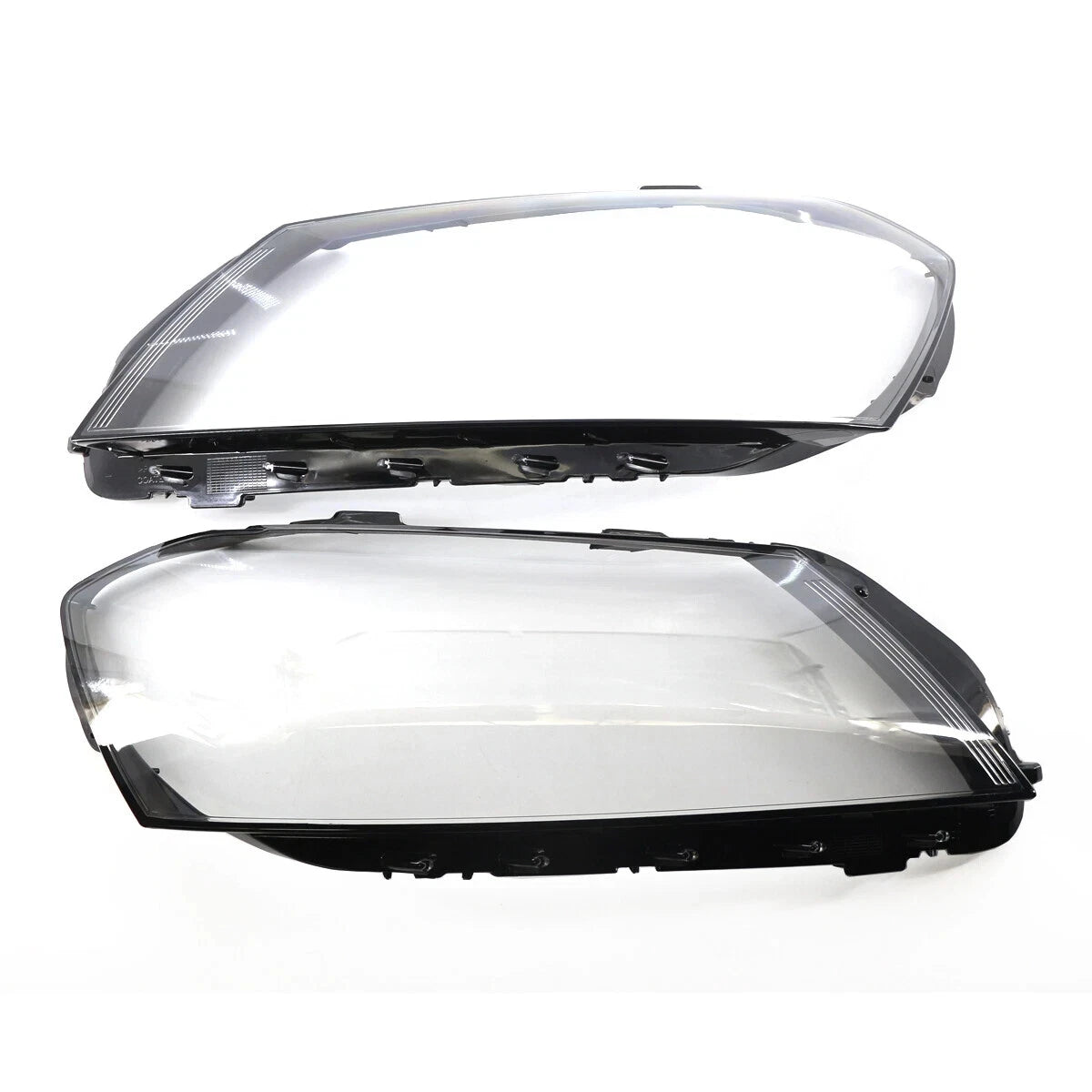 L+R PAIR FRONT CLEAR HEADLIGHT COVER LENS SHELL LAMPSHADE FOR VW PASSAT B7 10-16