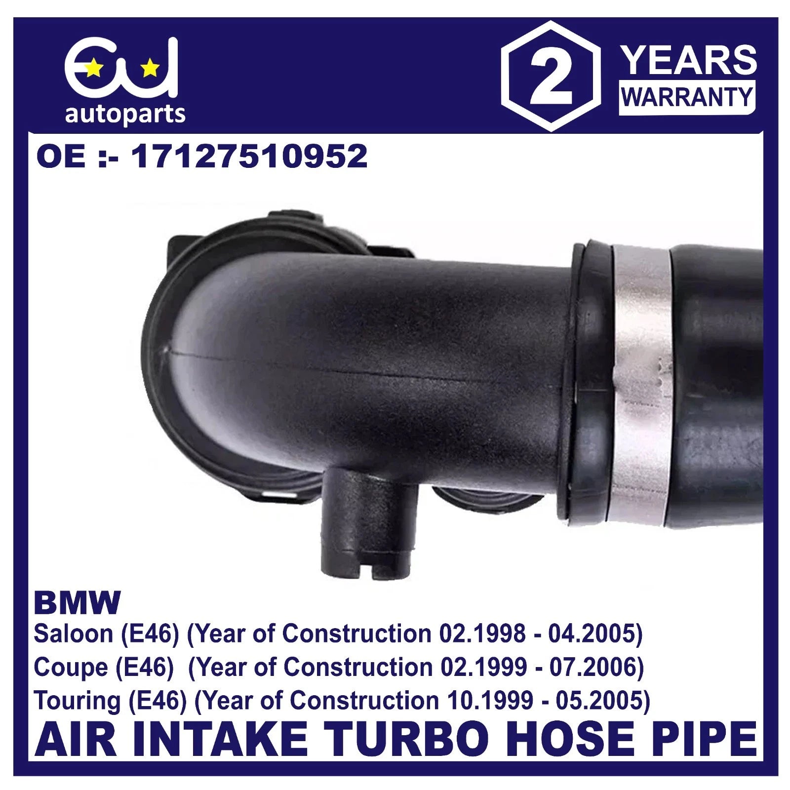 TOP RADIATOR COOLANT WATER HOSE PIPE FOR BMW E46 320i 323i 325i 11534460438